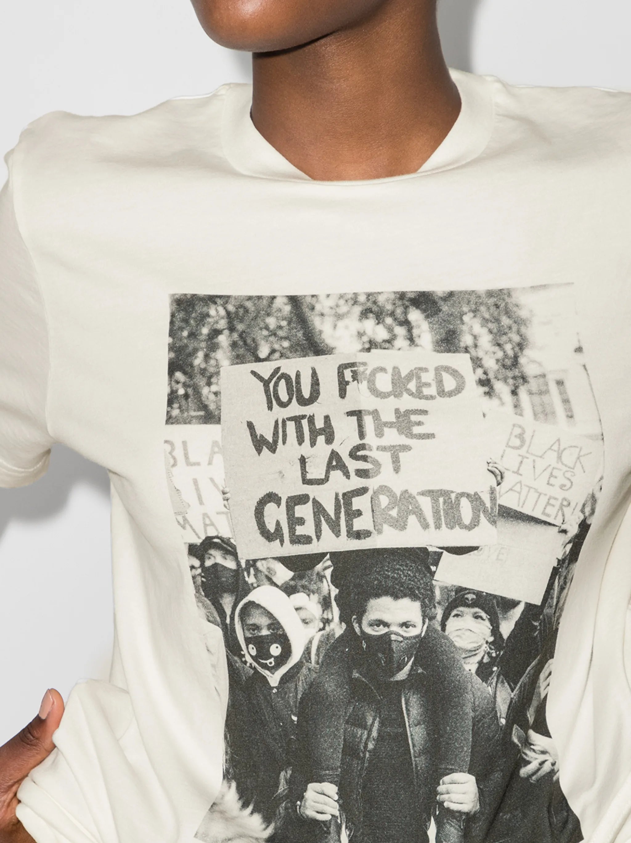short-sleeve photograph print T-shirt