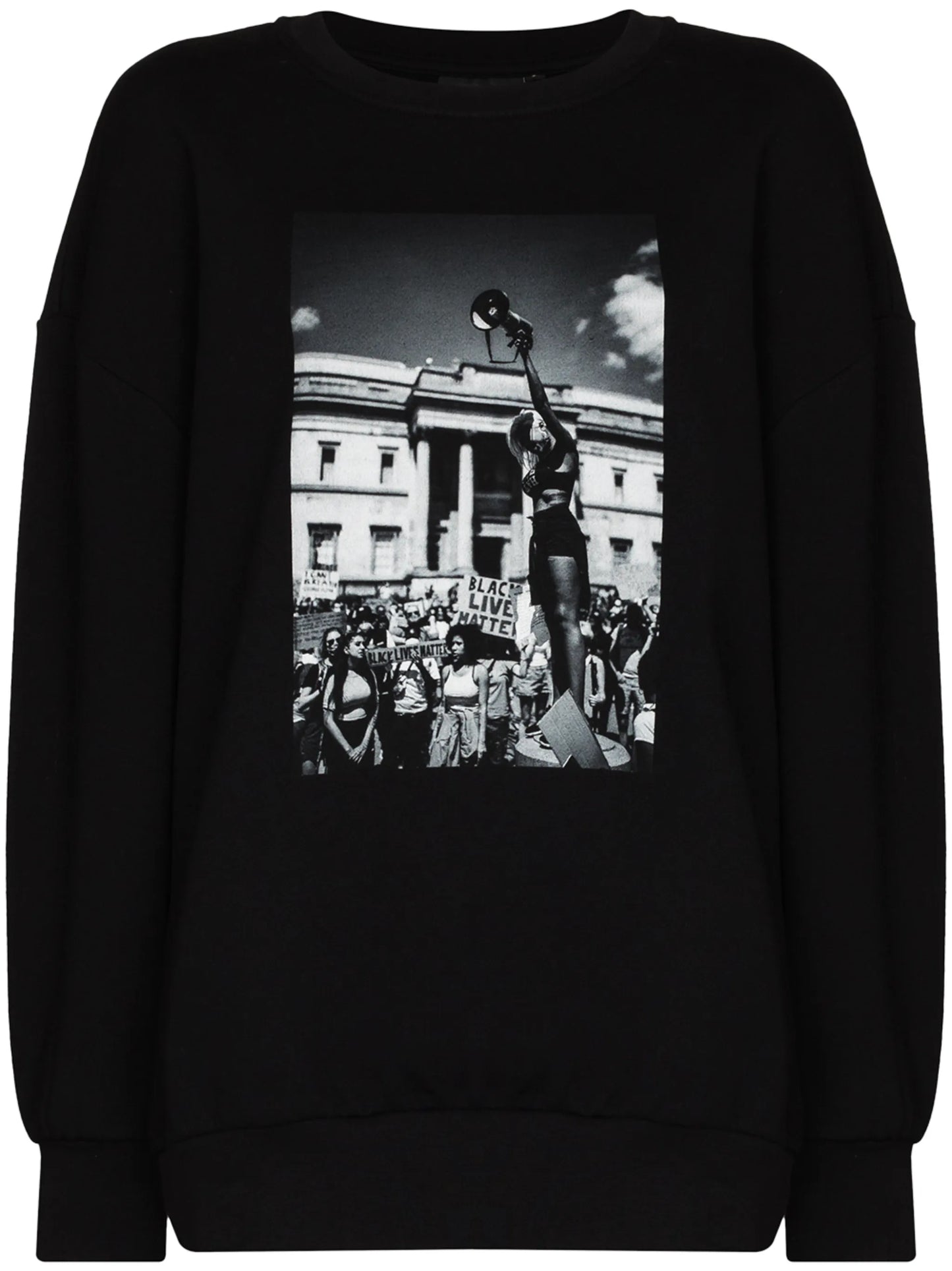 long-sleeve photograph print sweatshirt