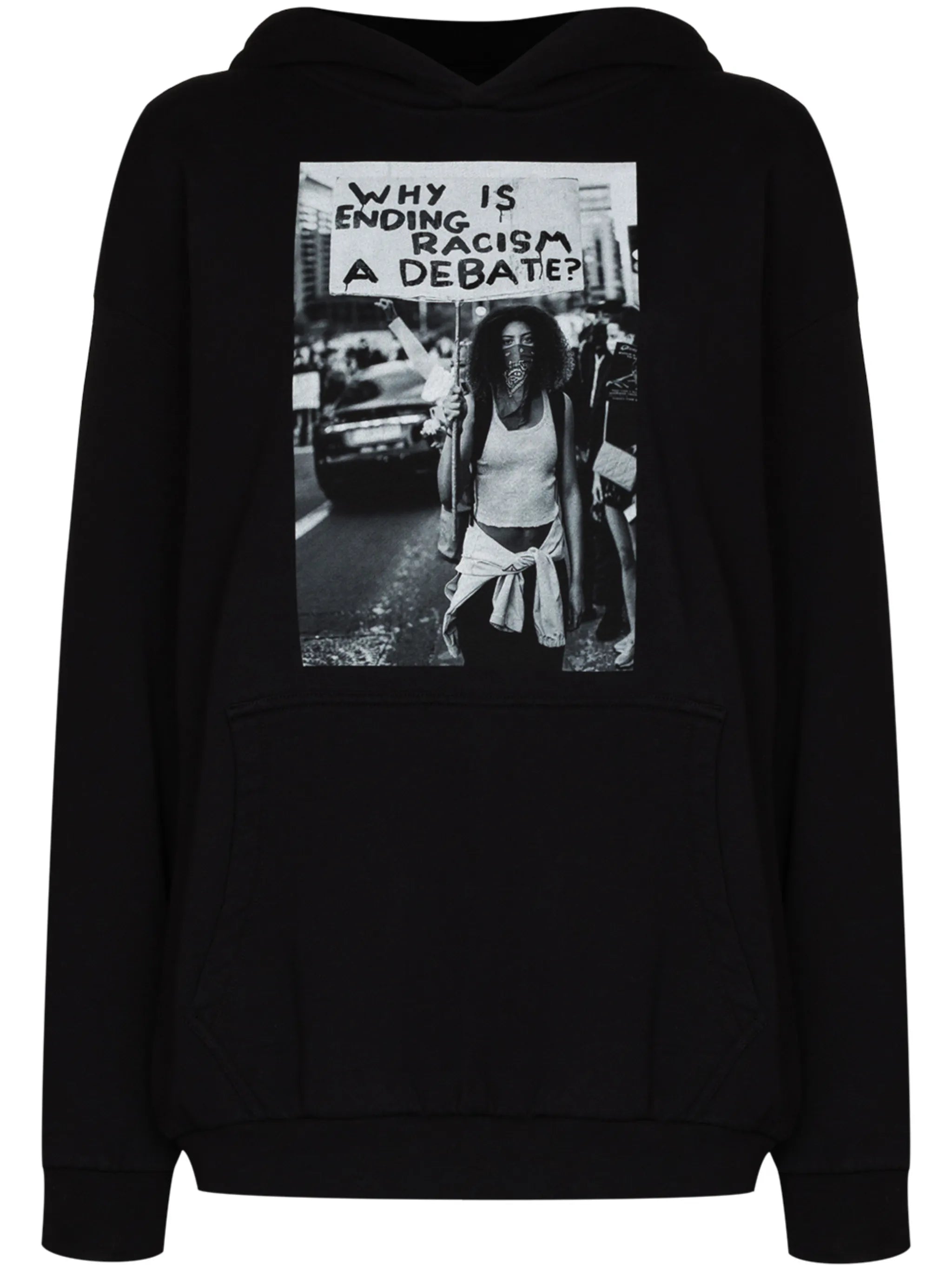 long-sleeve photograph print hoodie