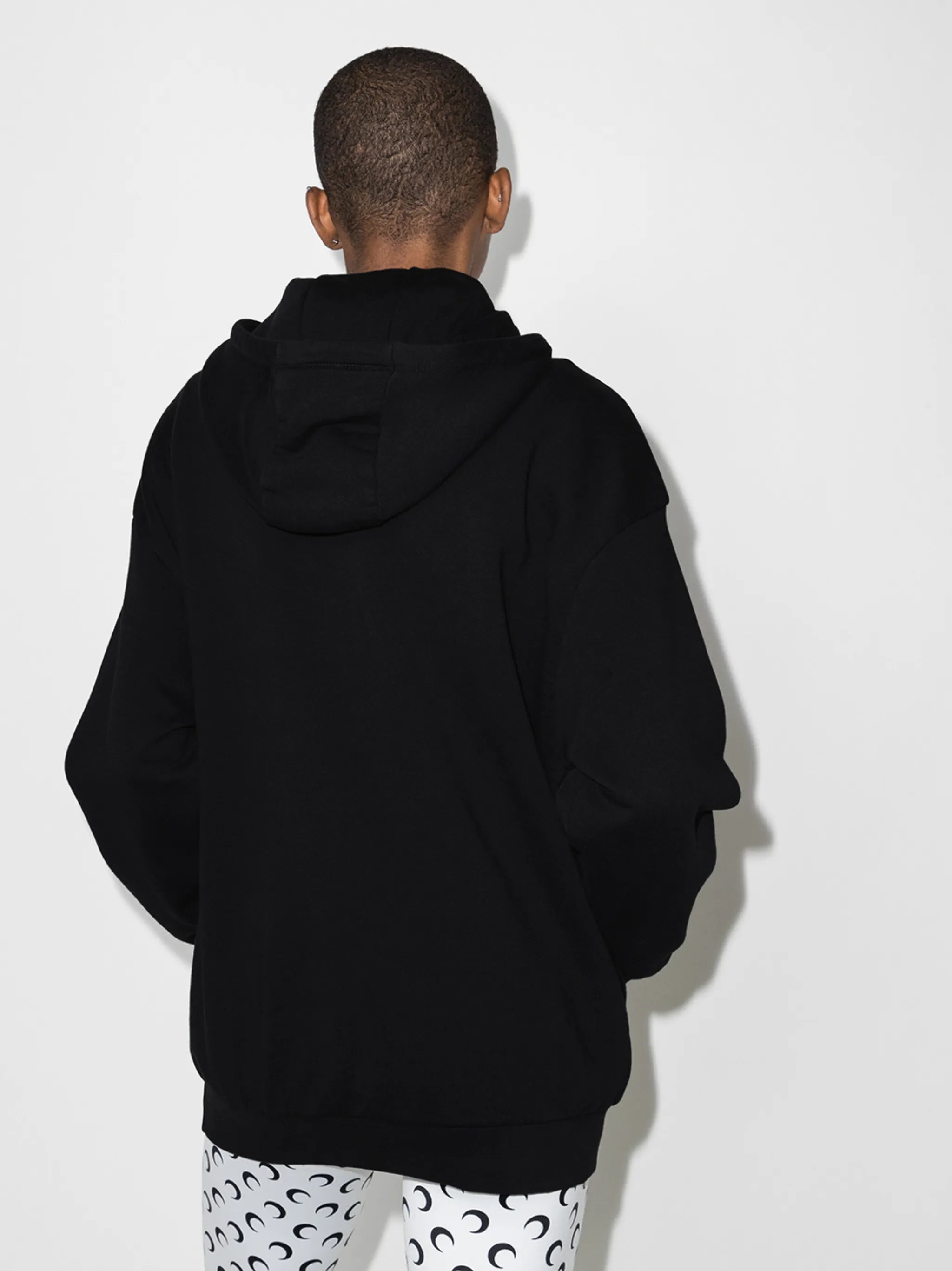 long-sleeve photograph print hoodie