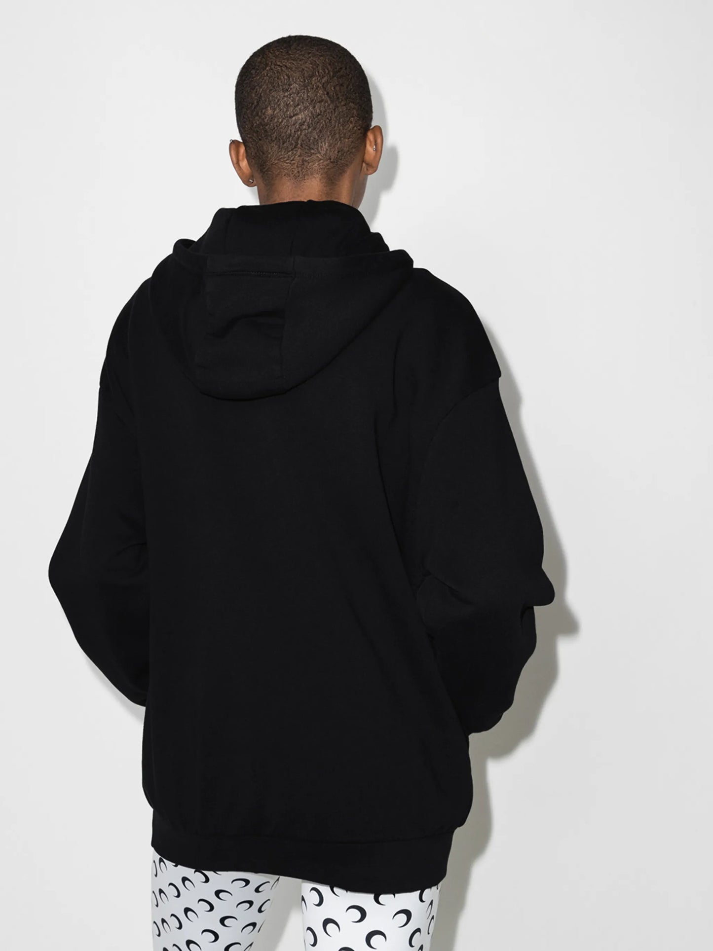 long-sleeve photograph print hoodie