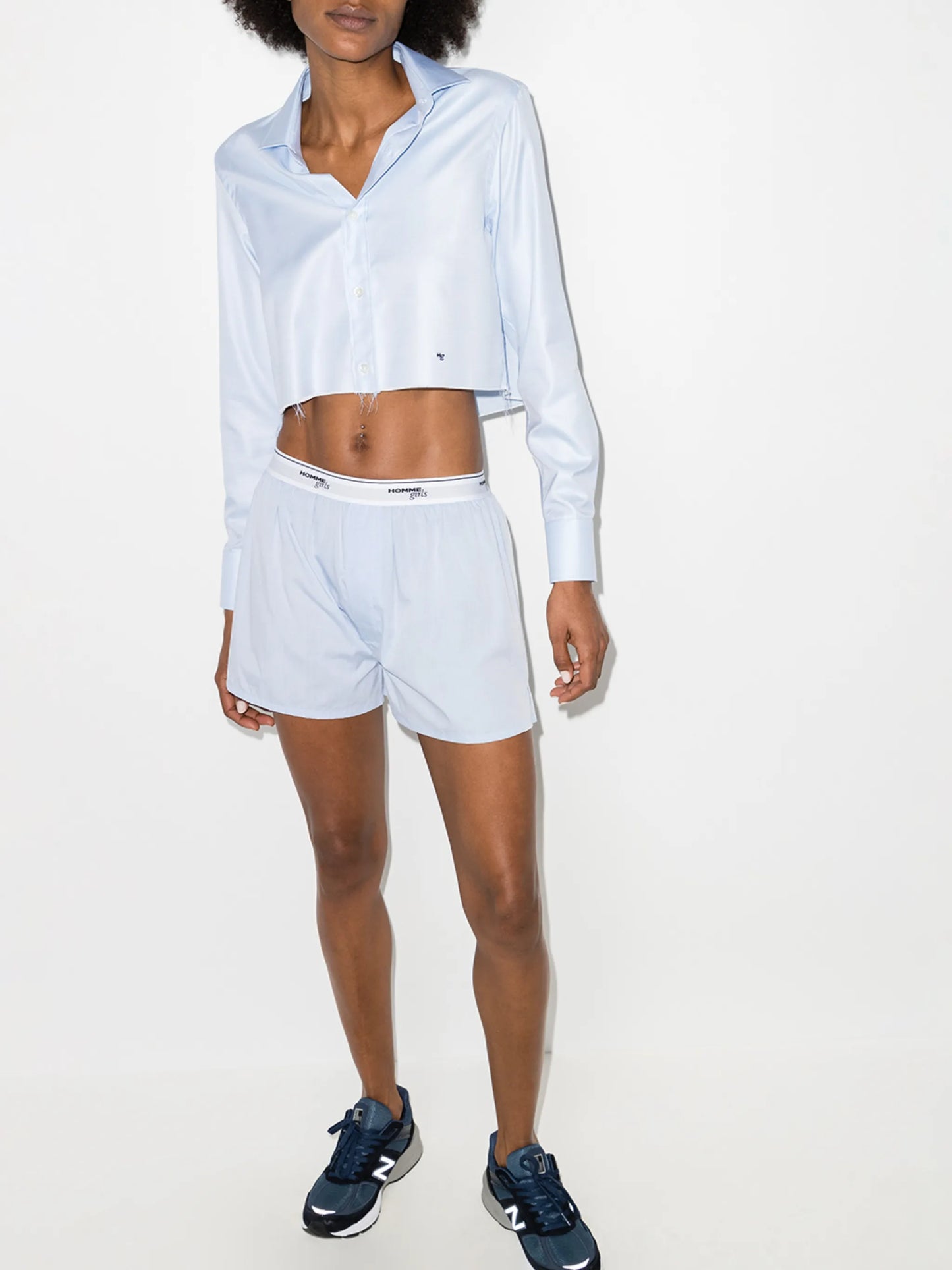long-sleeve cropped shirt