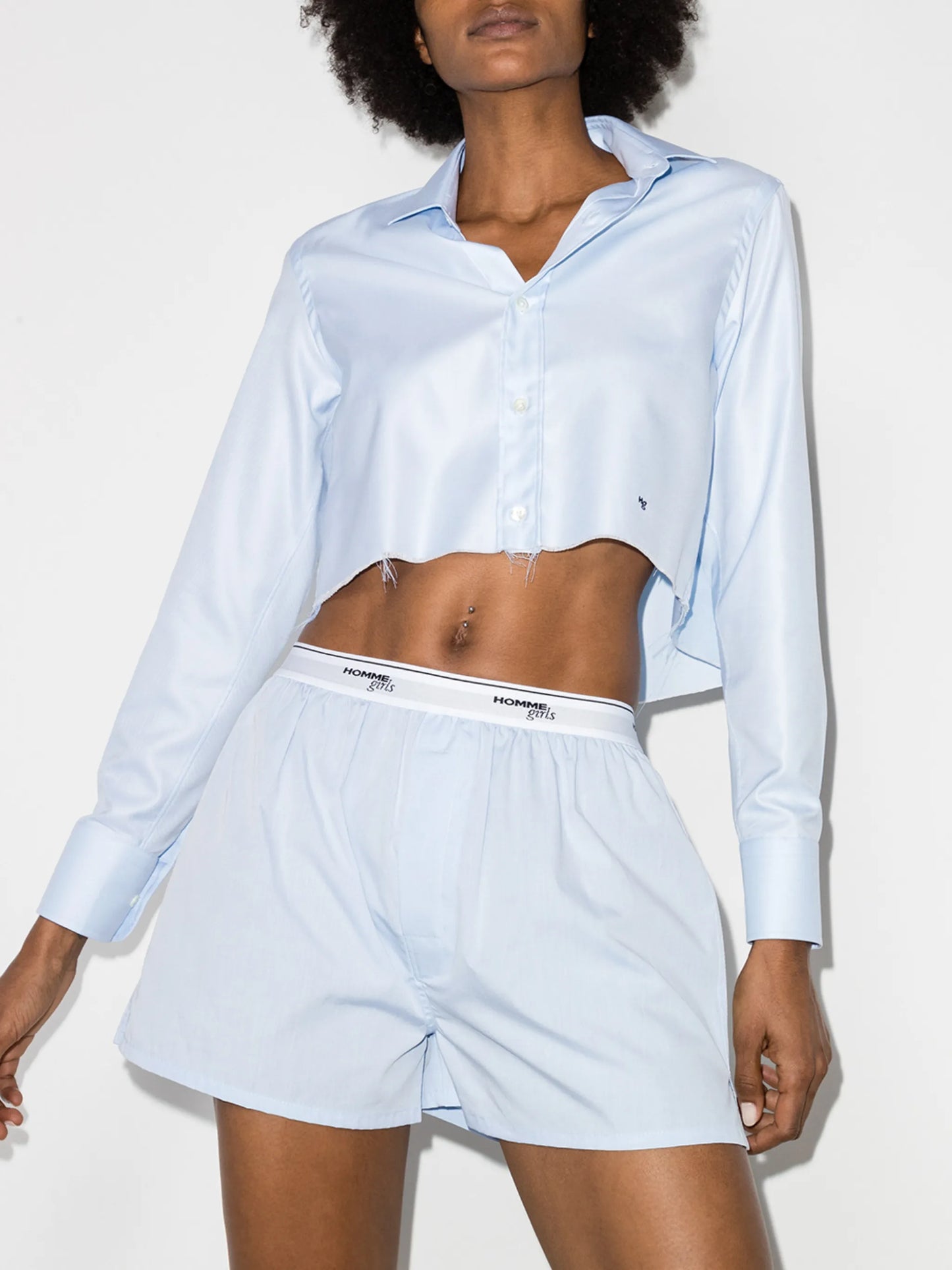 long-sleeve cropped shirt