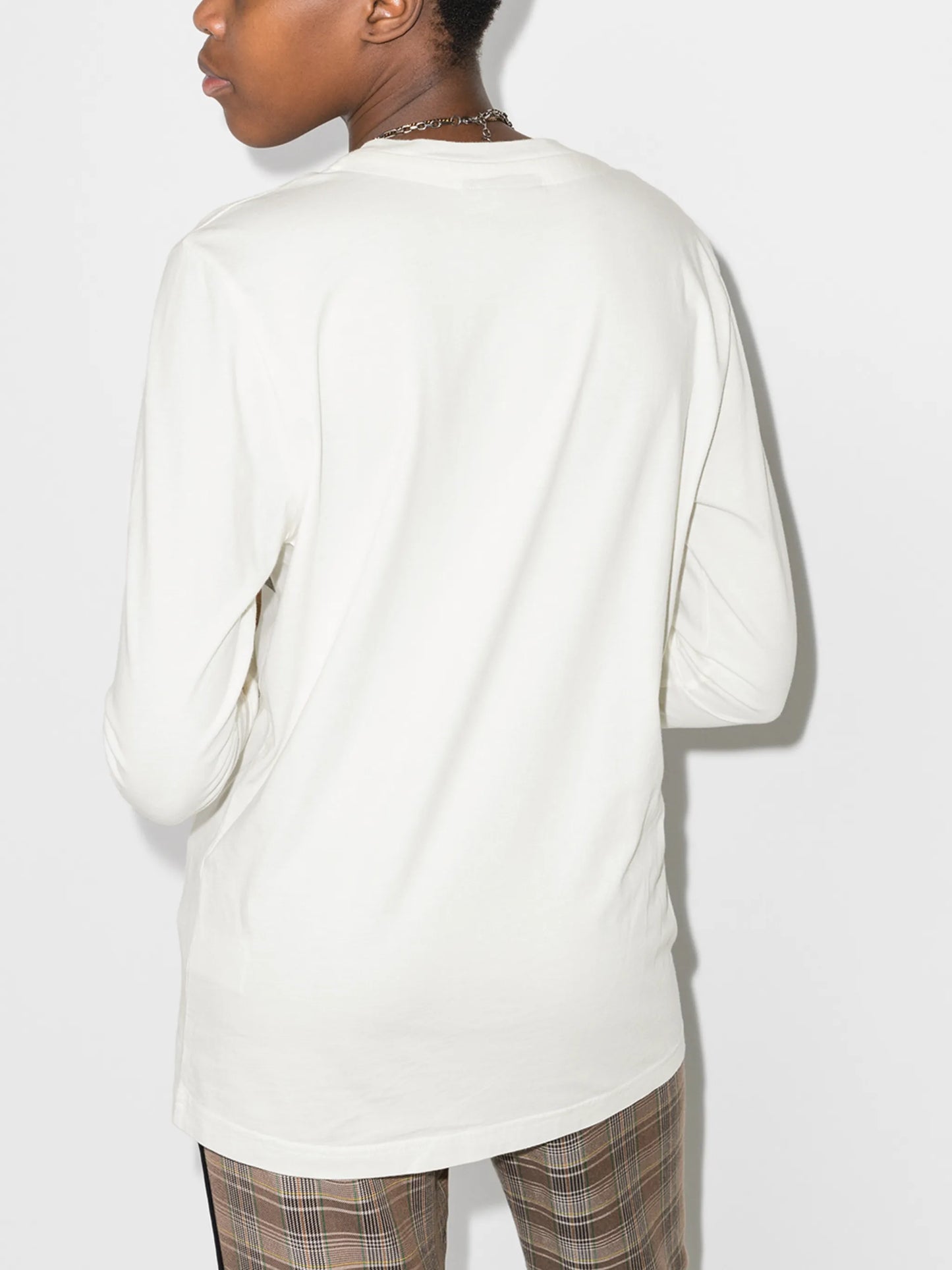 long-sleeve photograph print T-shirt
