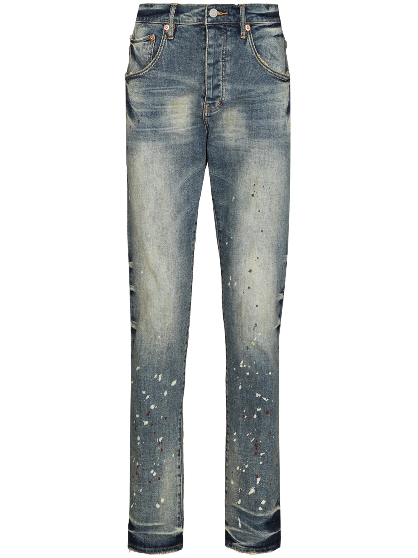Vintage Spotted tapered-leg jeans