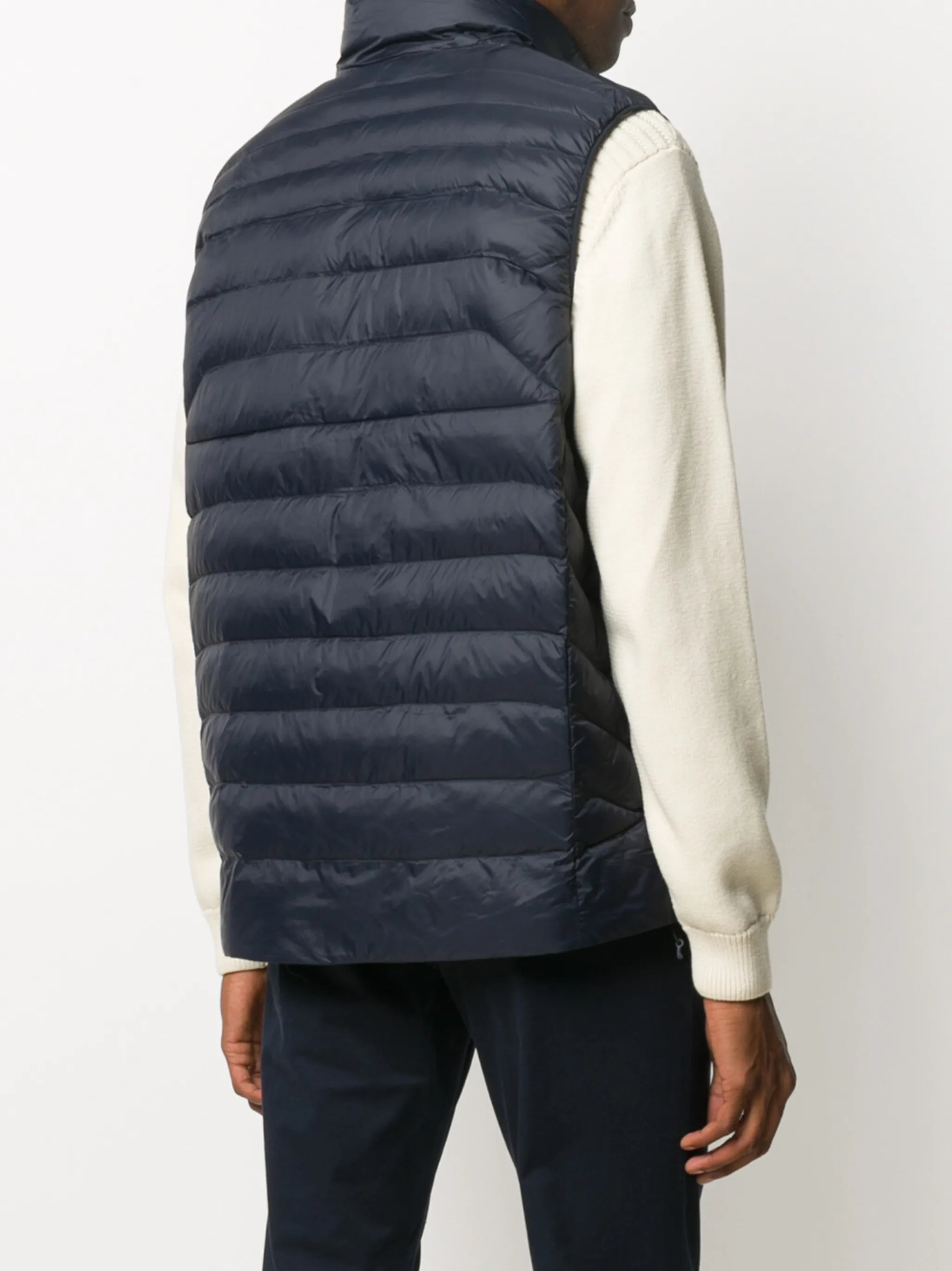 logo-embroidered puffer gilet