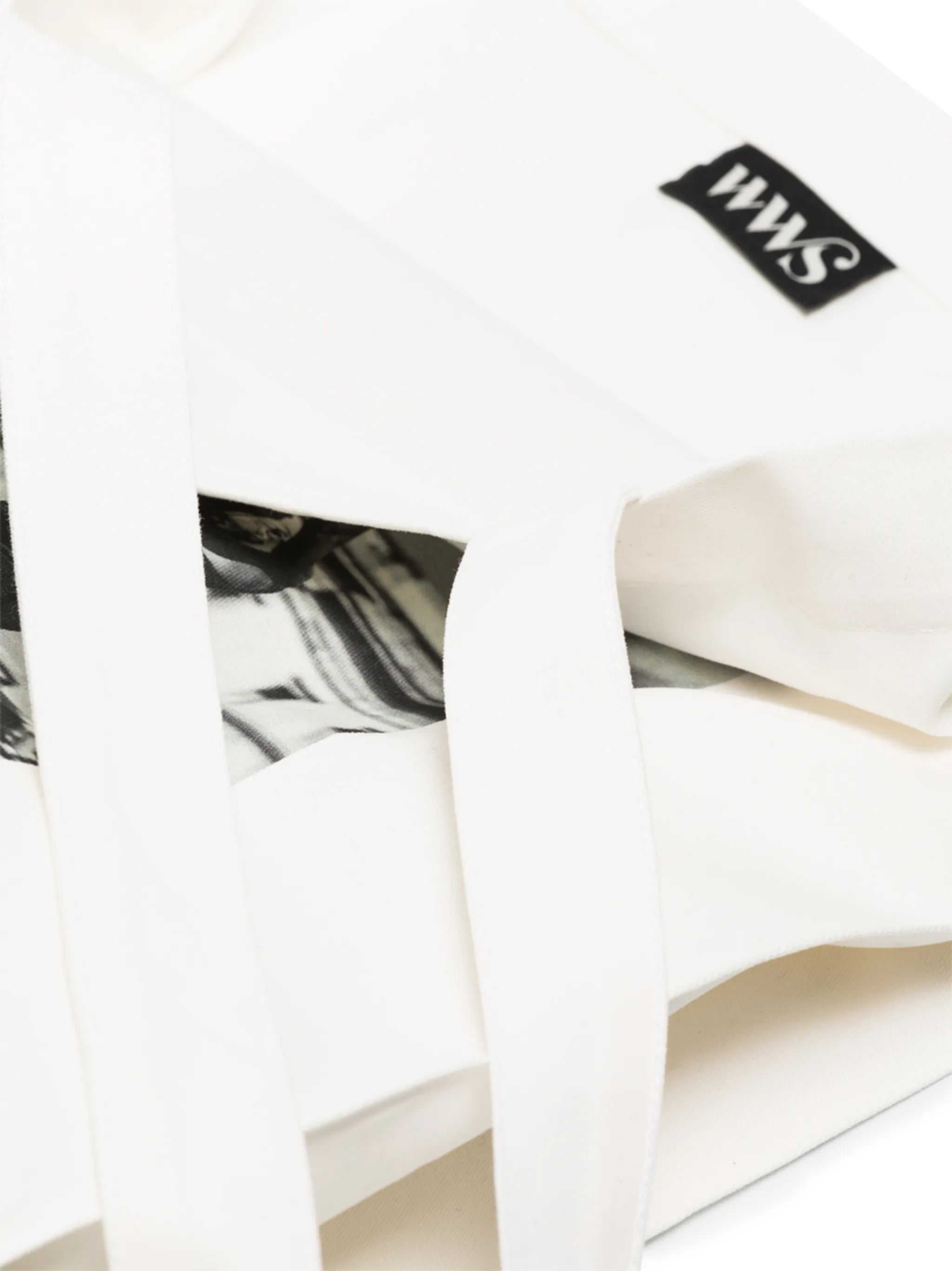 photographic-print open-top tote bag