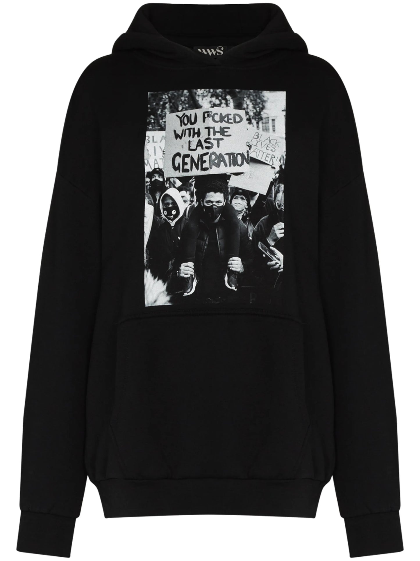 long-sleeve photograph print hoodie