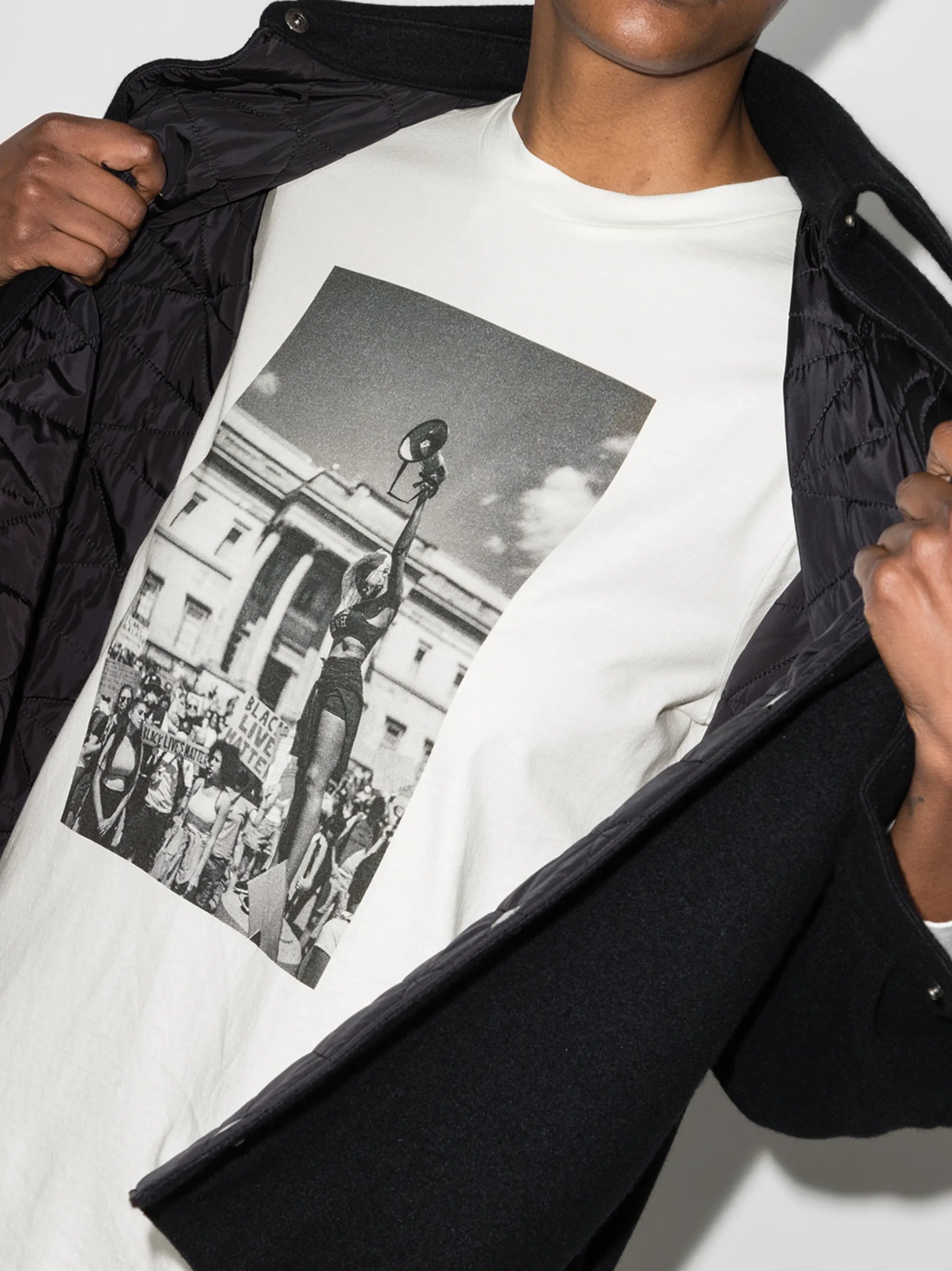 Megaphone photograph-print sweatshirt