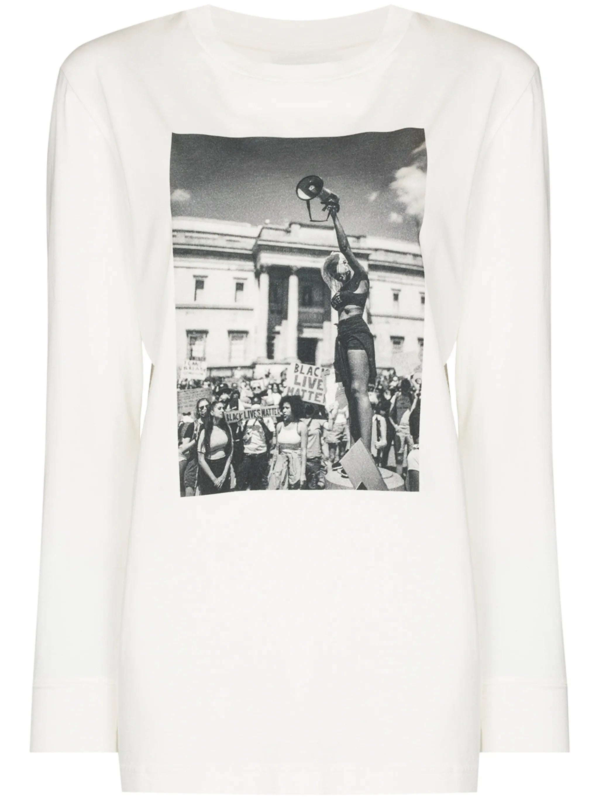 Megaphone photograph-print sweatshirt