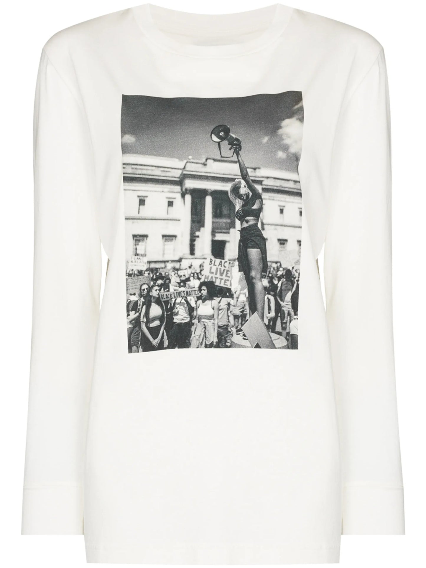 Megaphone photograph-print sweatshirt