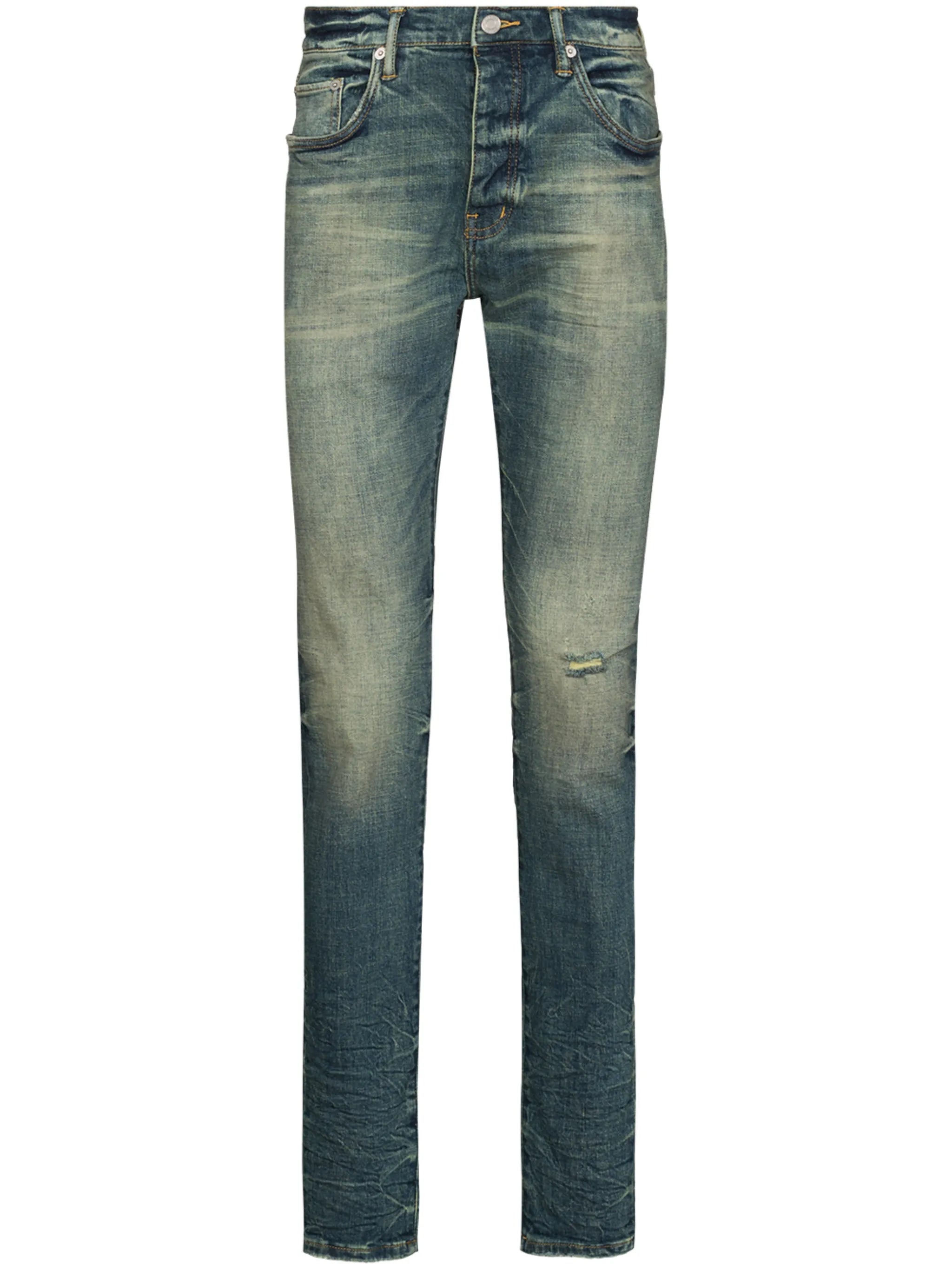 low-rise straight-leg jeans