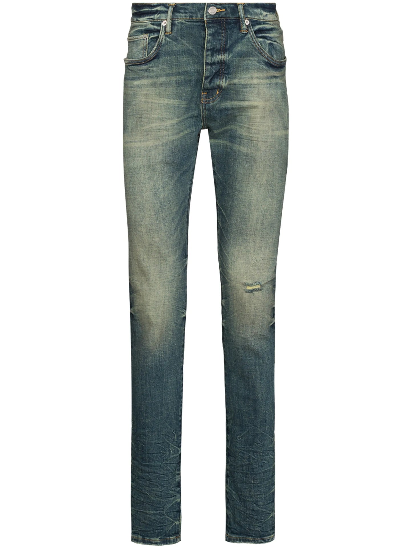 low-rise straight-leg jeans