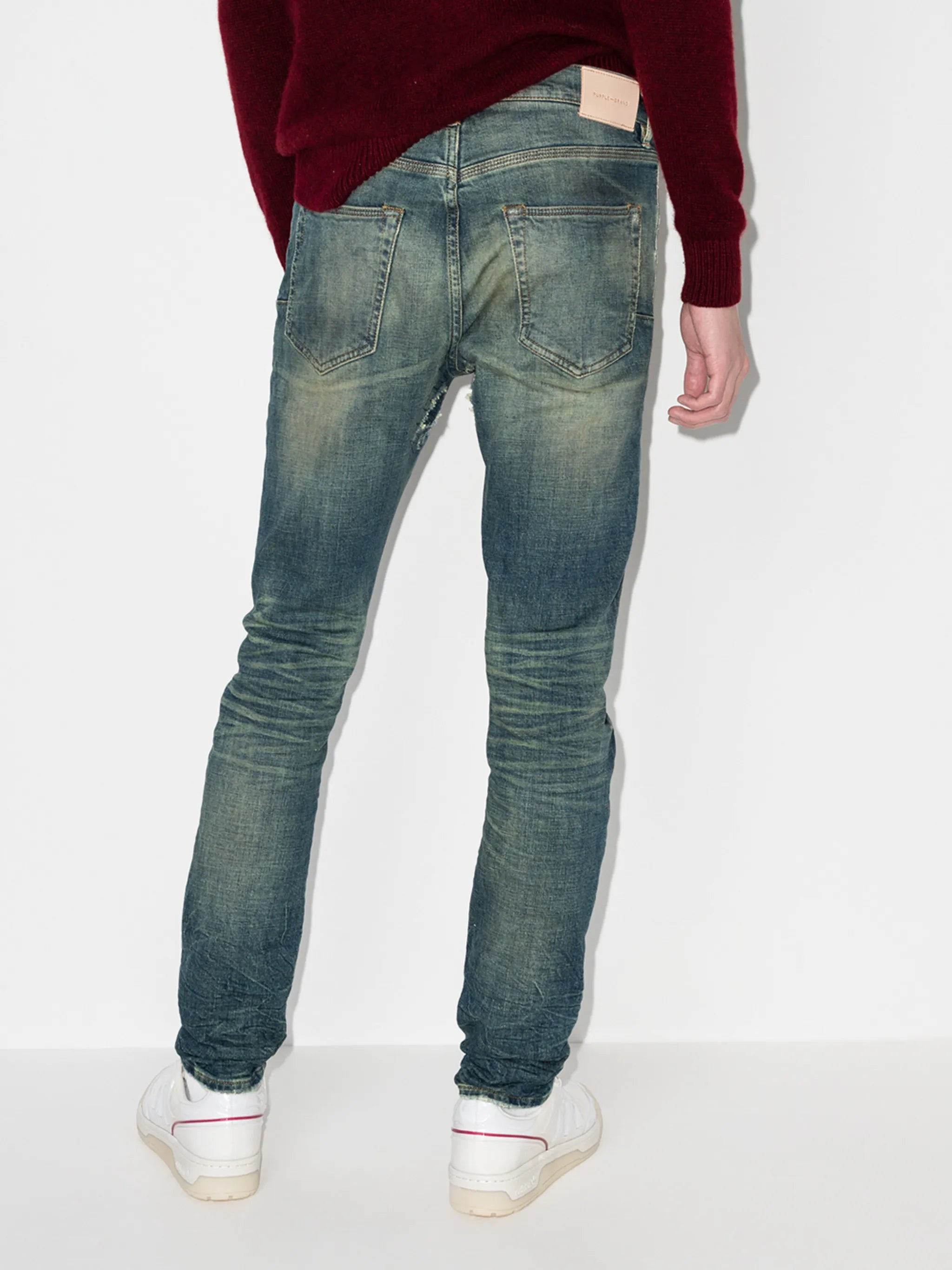 low-rise straight-leg jeans