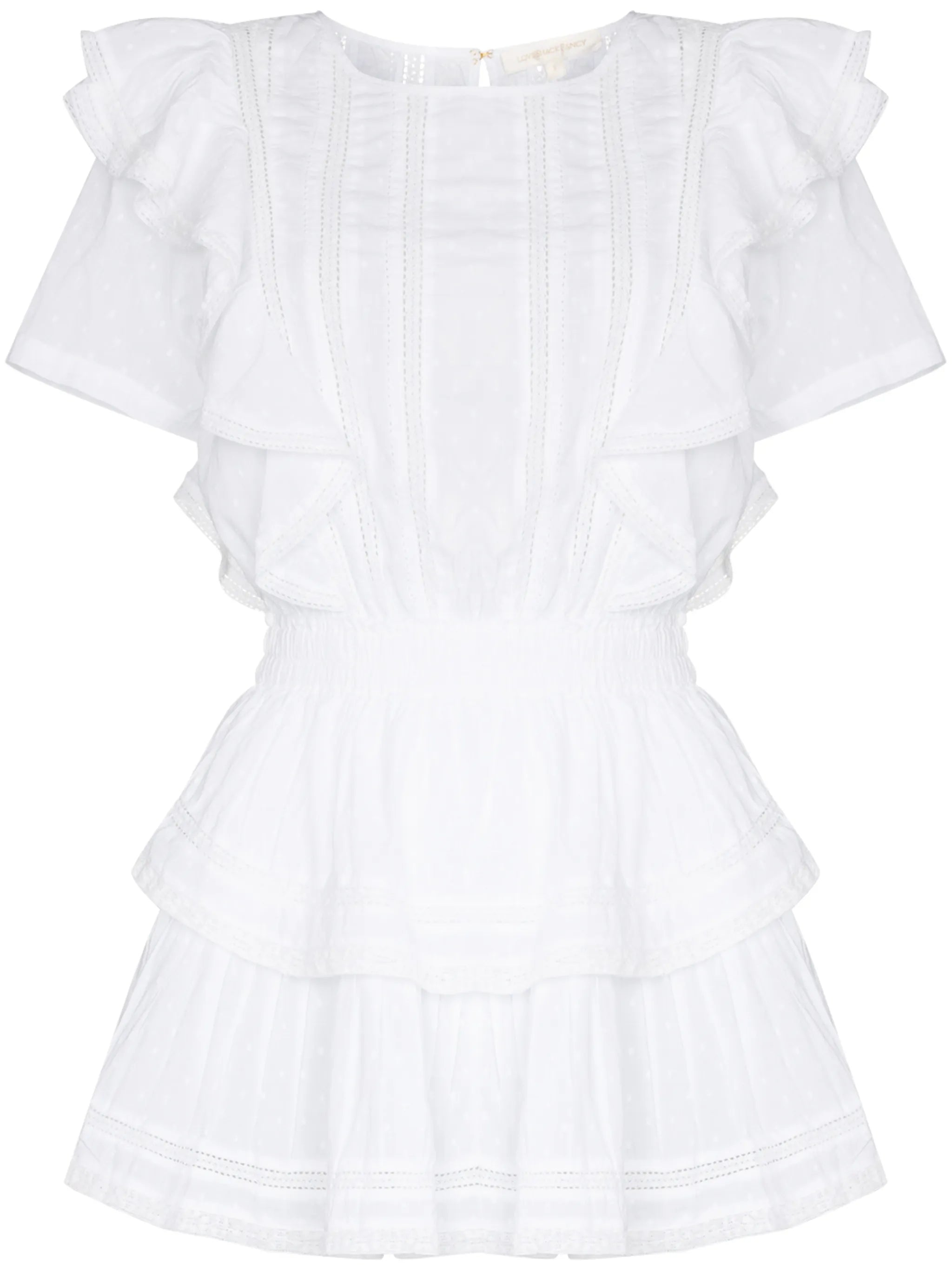 Natasha ruffle-trim minidress