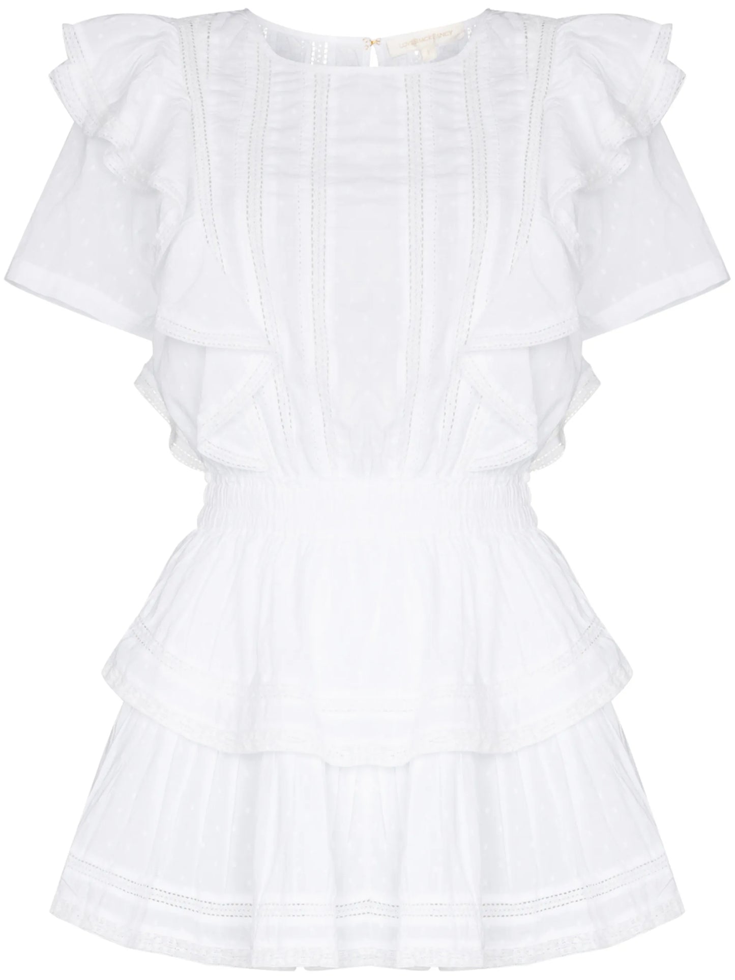 Natasha ruffle-trim minidress
