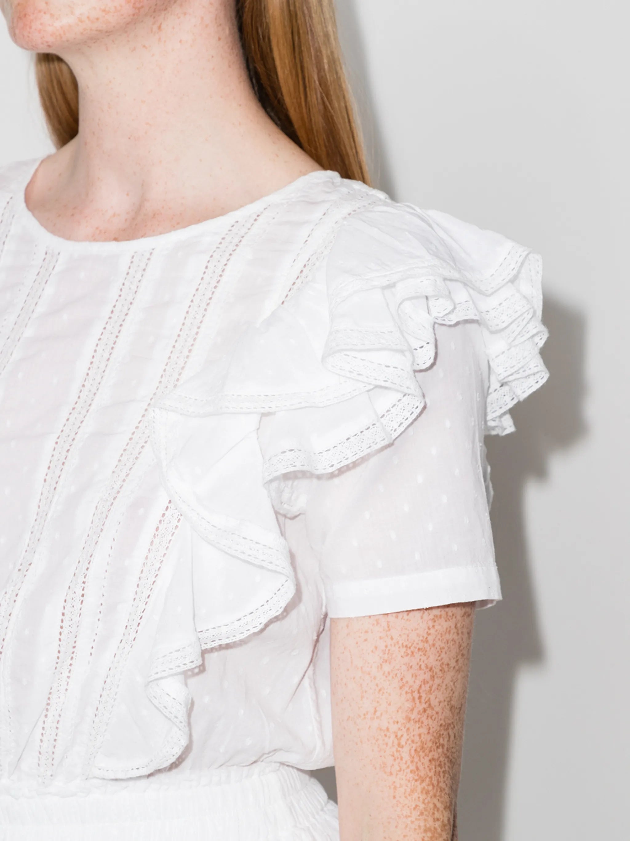 Natasha ruffle-trim minidress