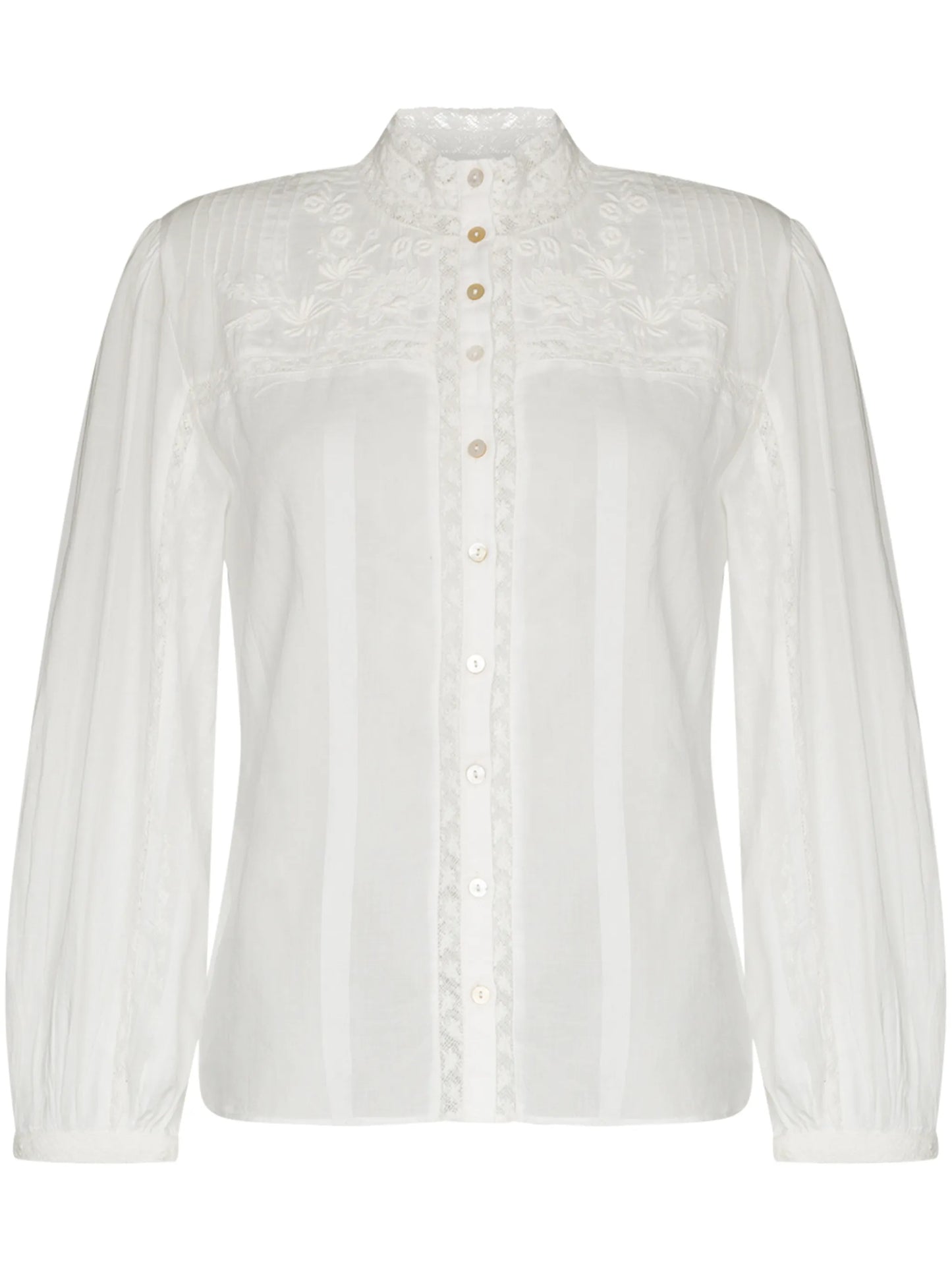 Ronda floral-embroidery blouse