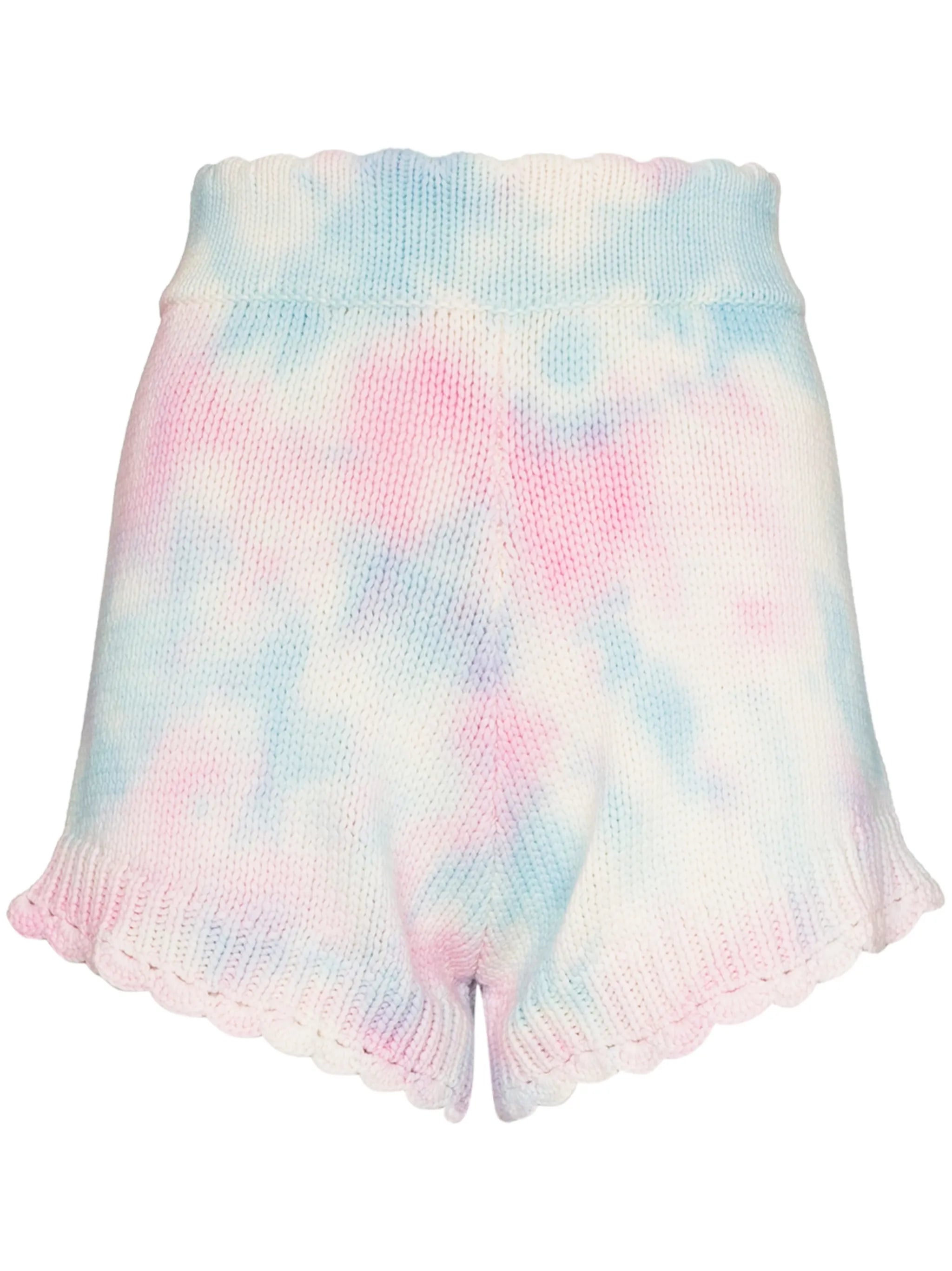 Karissa knitted tie-dye shorts