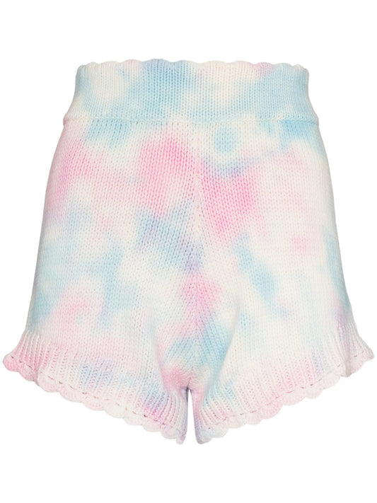 Karissa knitted tie-dye shorts