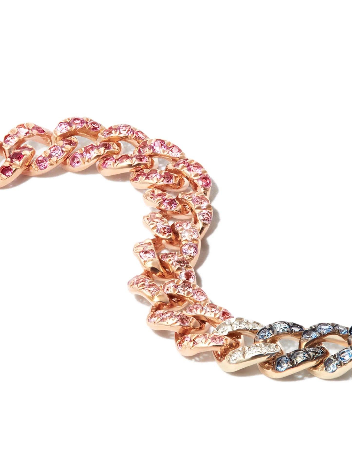 18kt gold mini Rainbow chain necklace