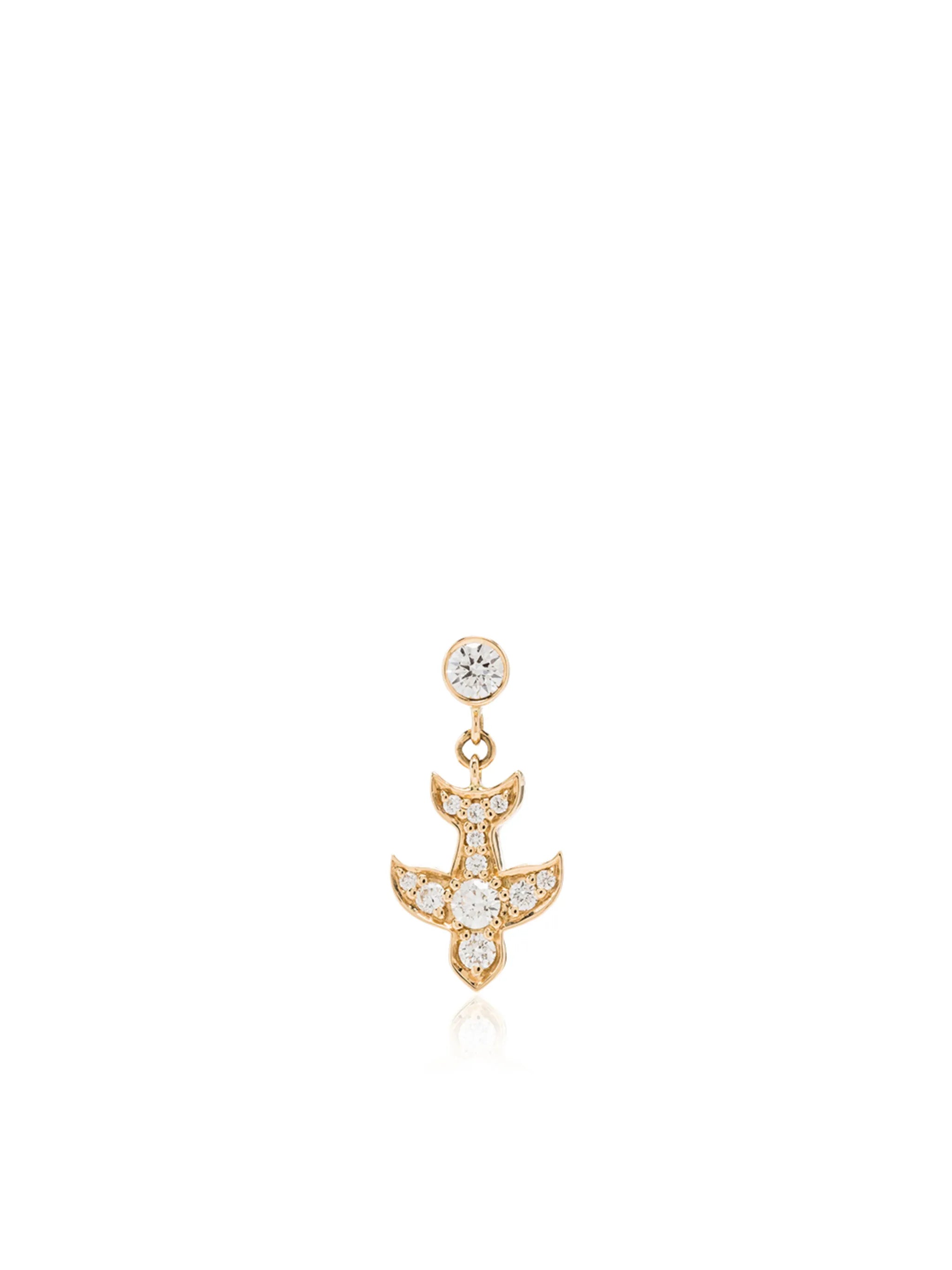 18kt yellow gold Paloma Diamant single earring