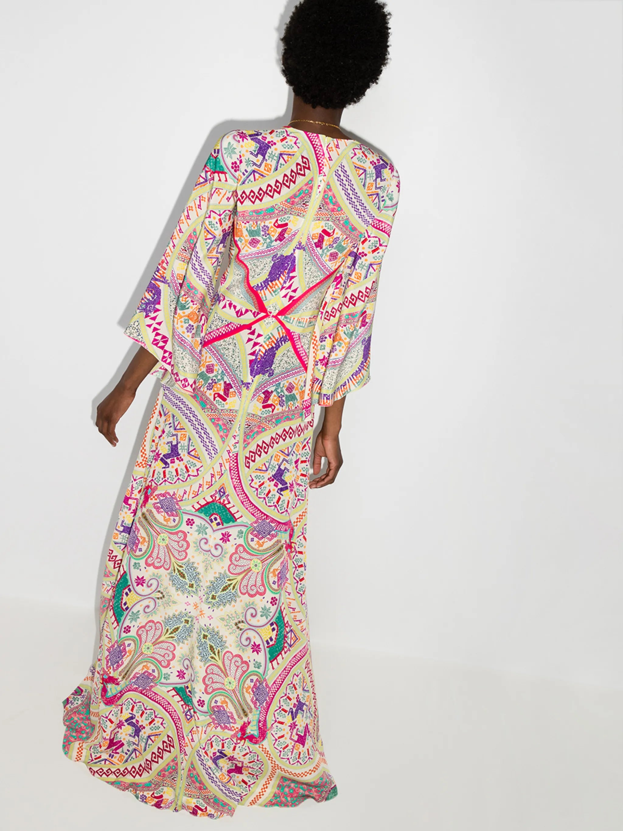 paisley print maxi dress