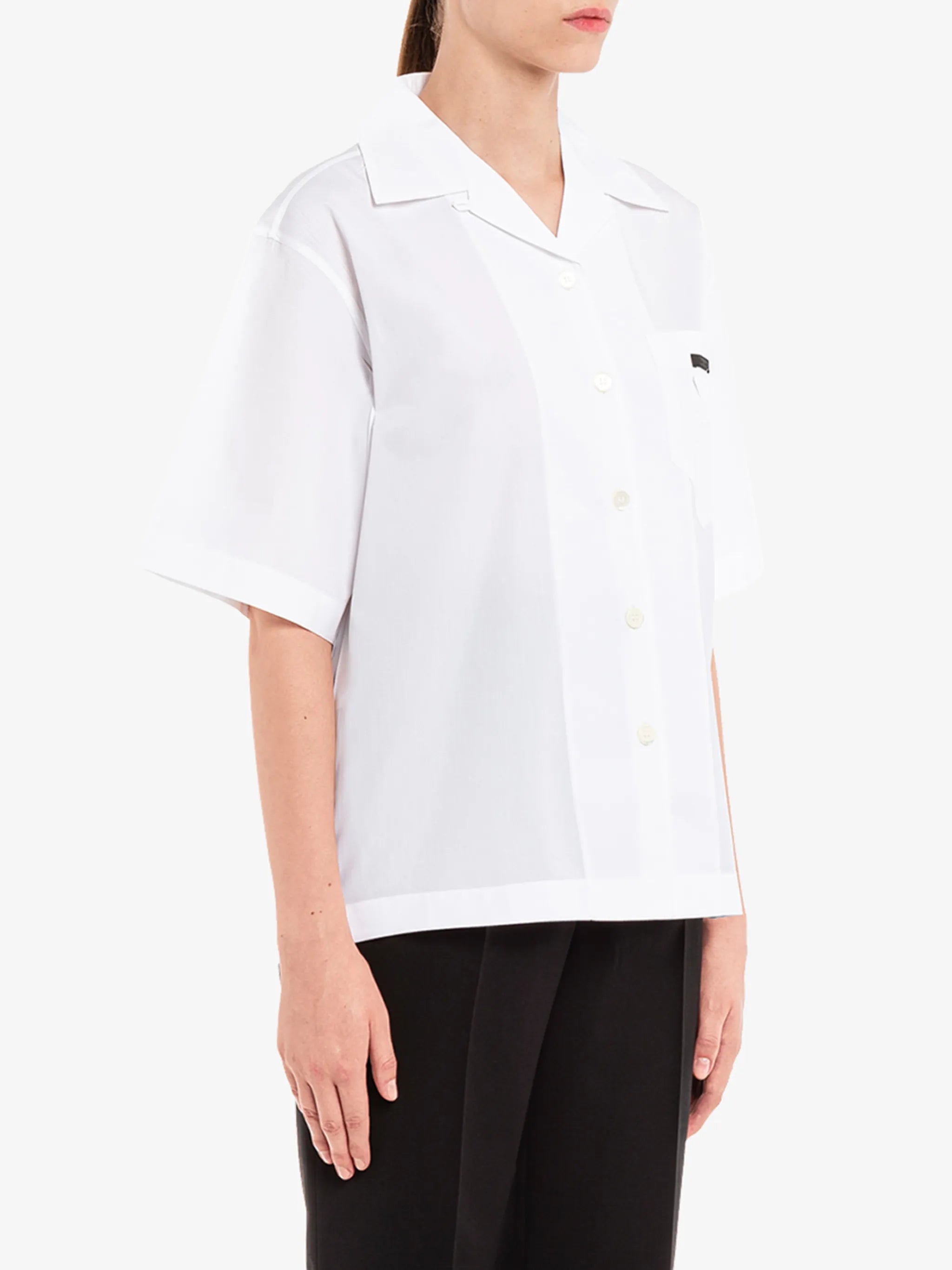 panelled bowling-style shirt