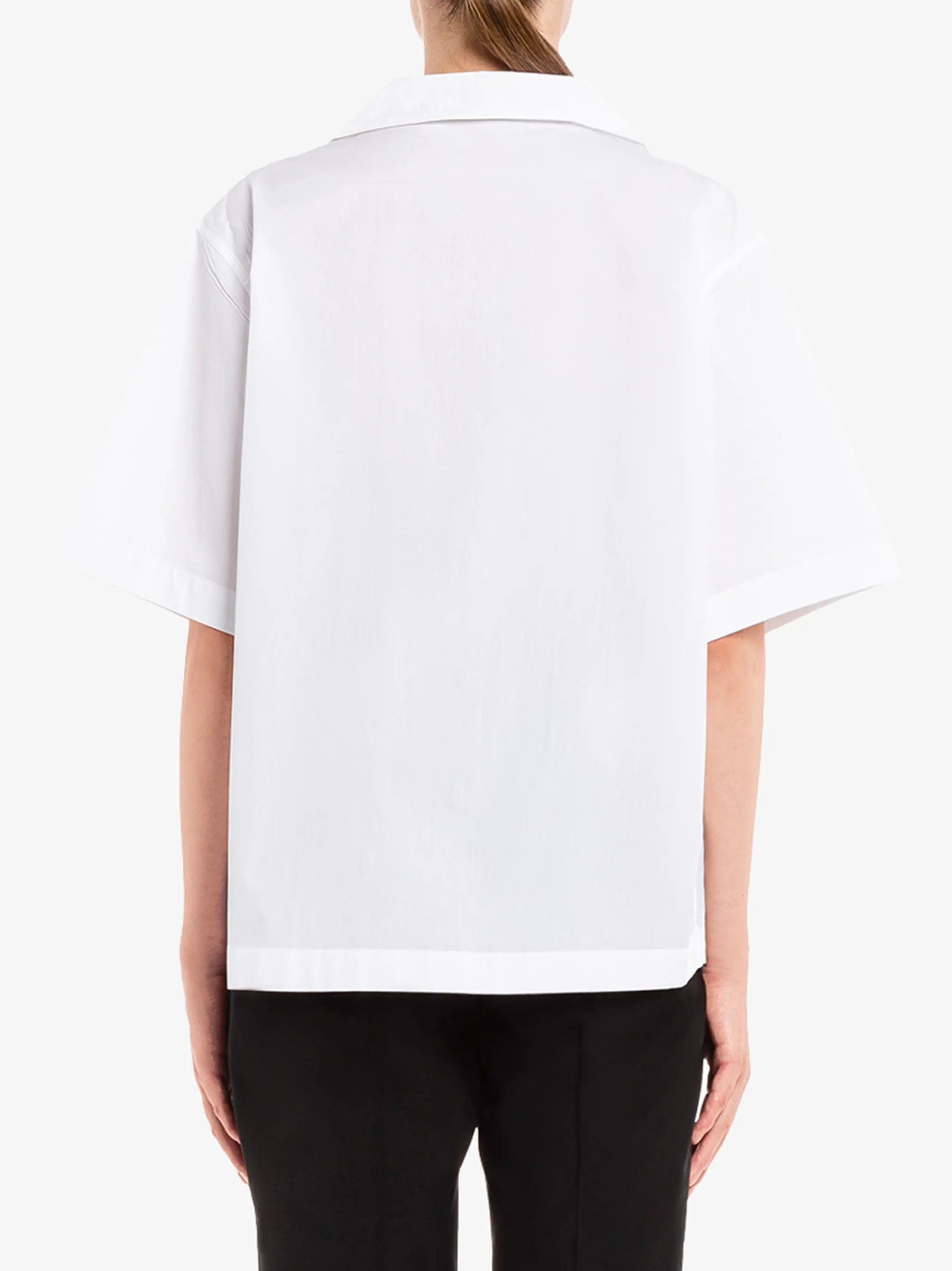 panelled bowling-style shirt