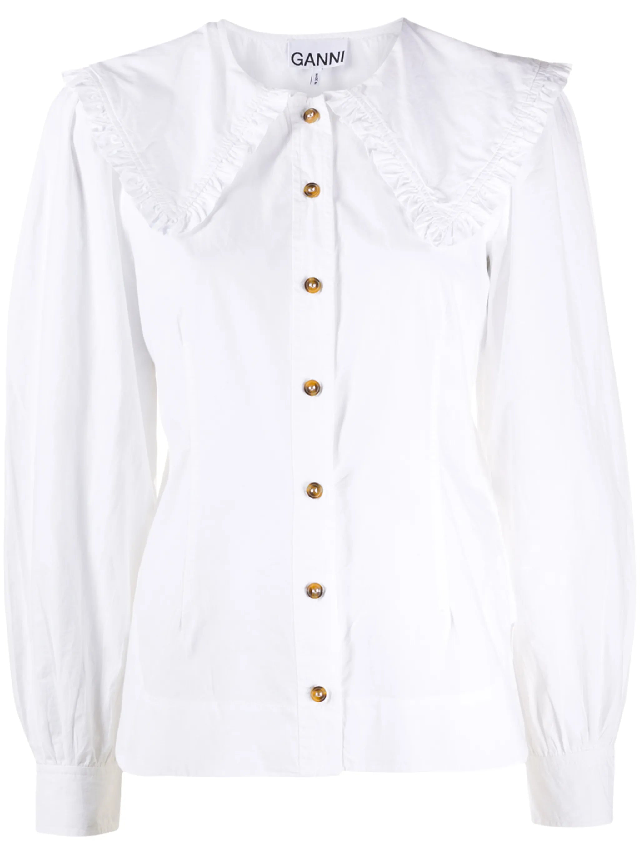 frill collar poplin shirt