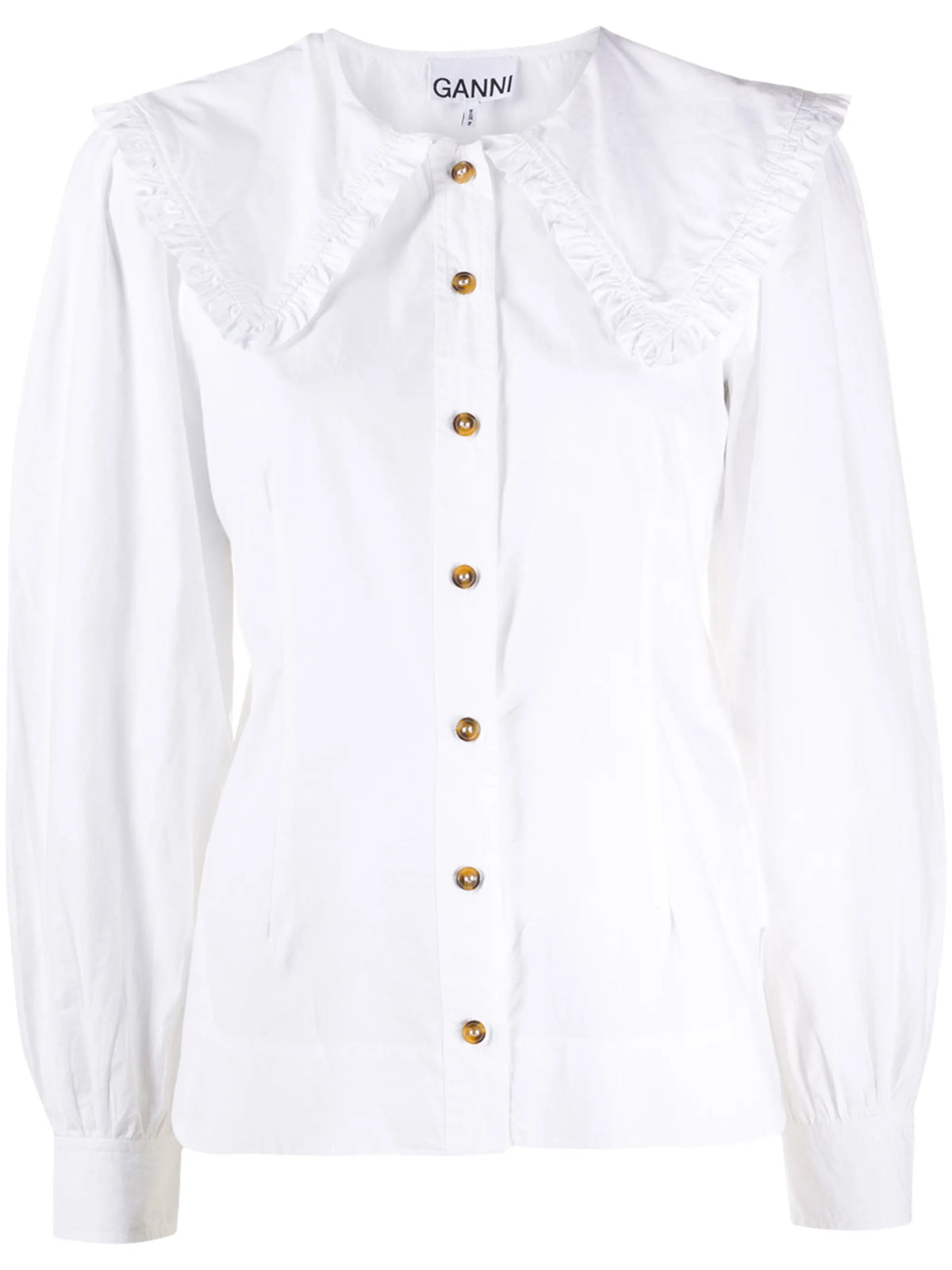 frill collar poplin shirt