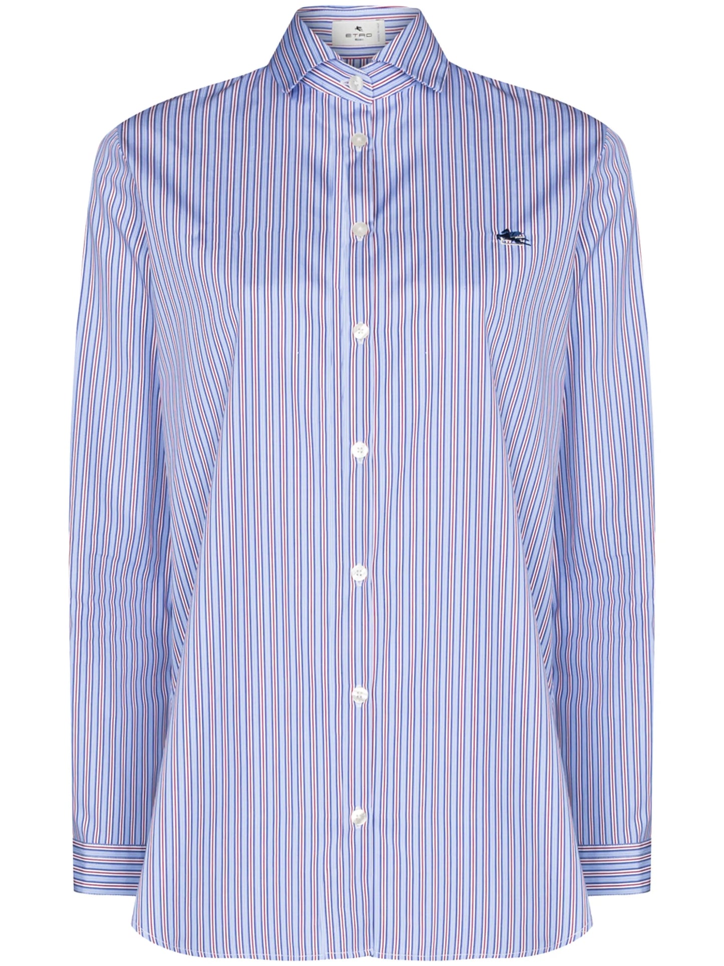 stripe print poplin shirt