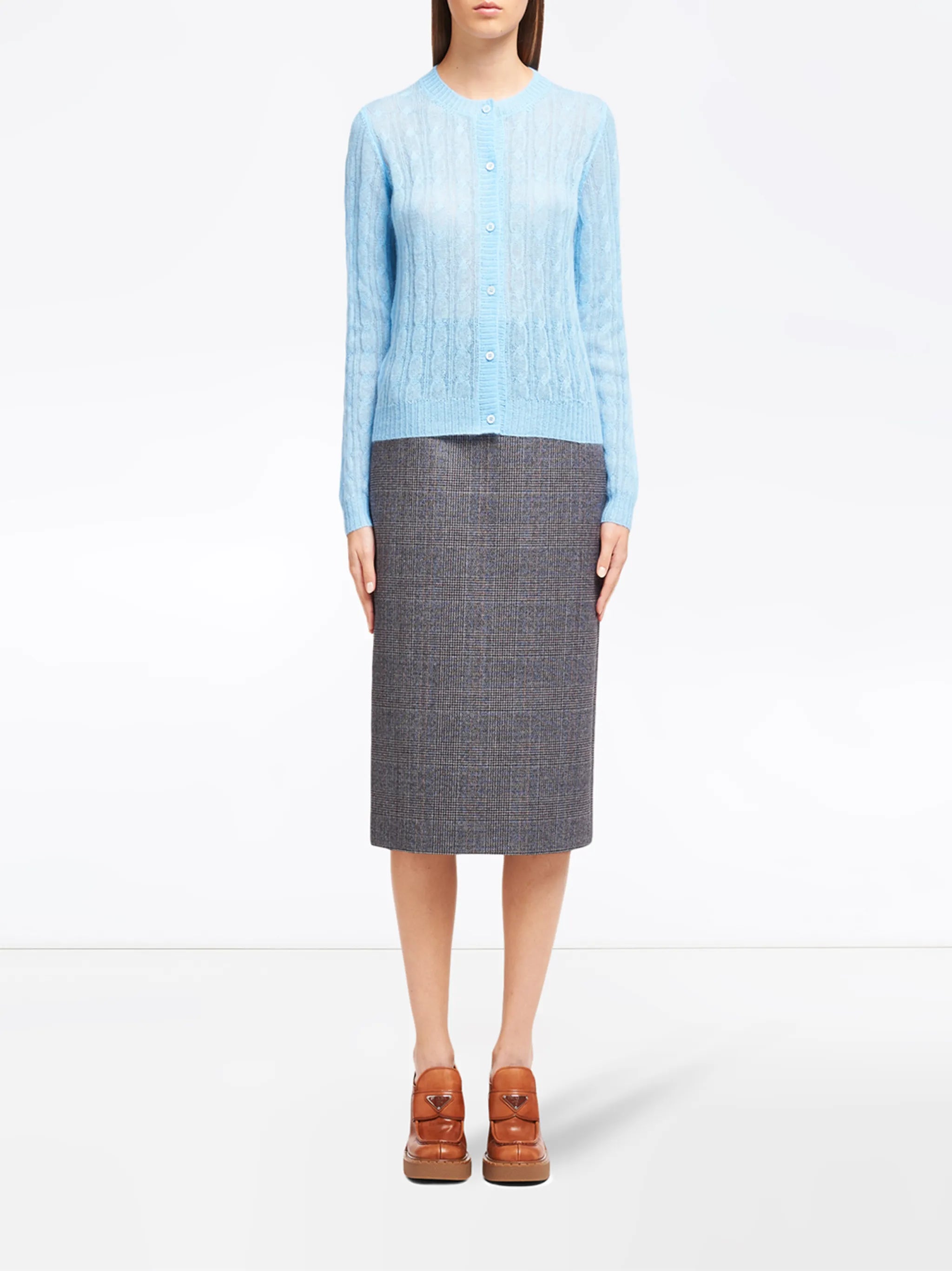 cable-knit cardigan