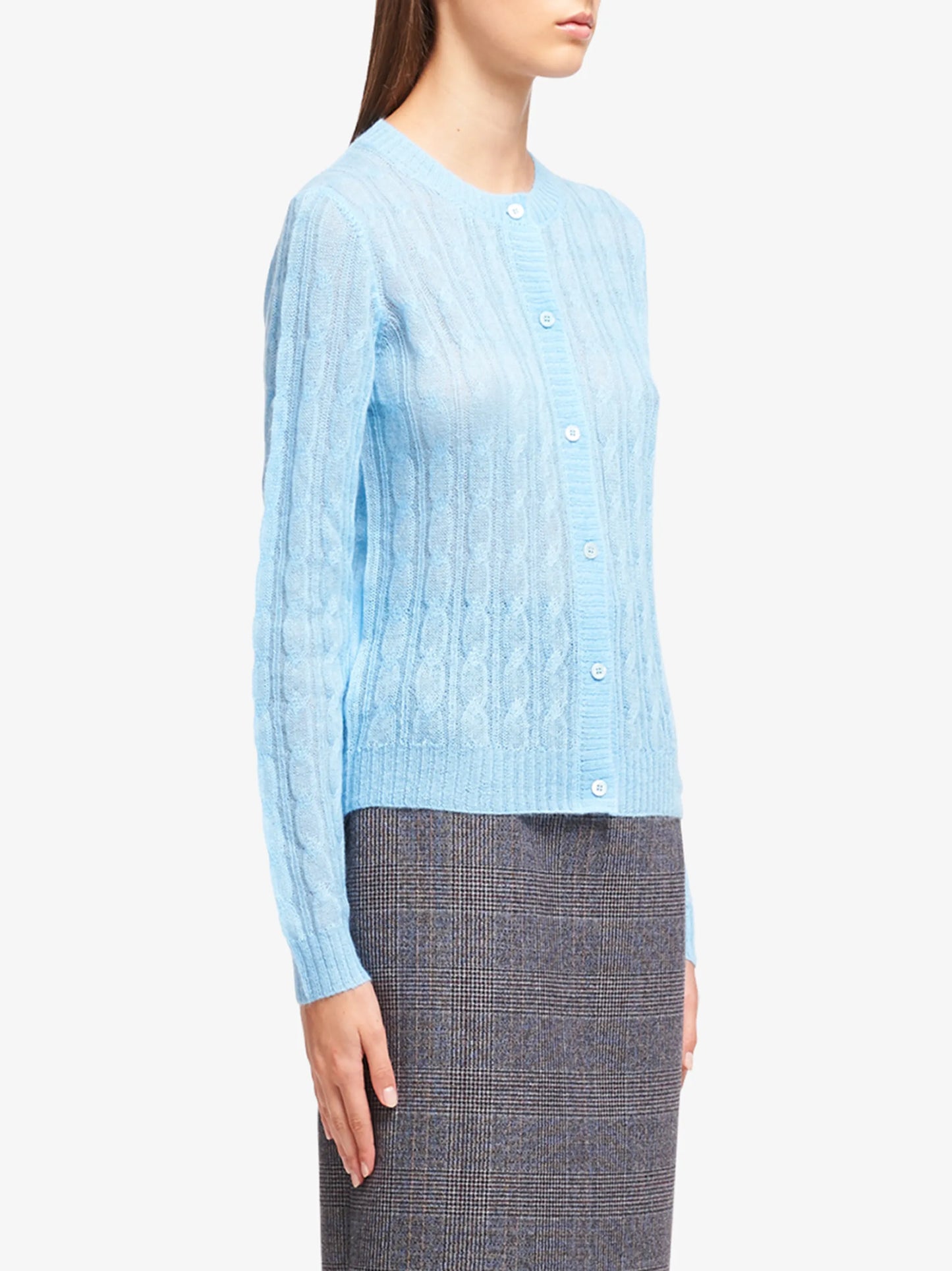 cable-knit cardigan