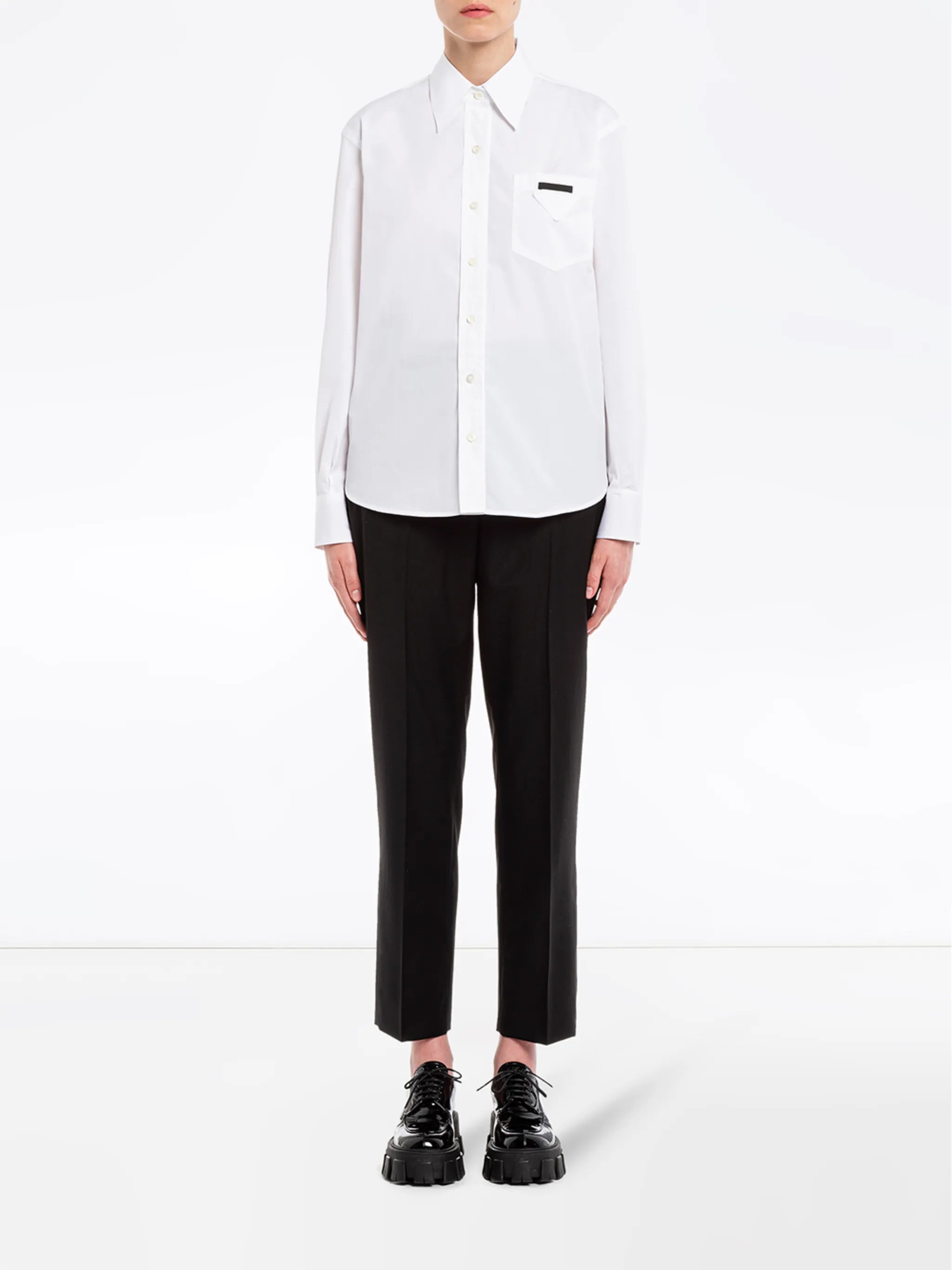 logo-patch buttoned shirt