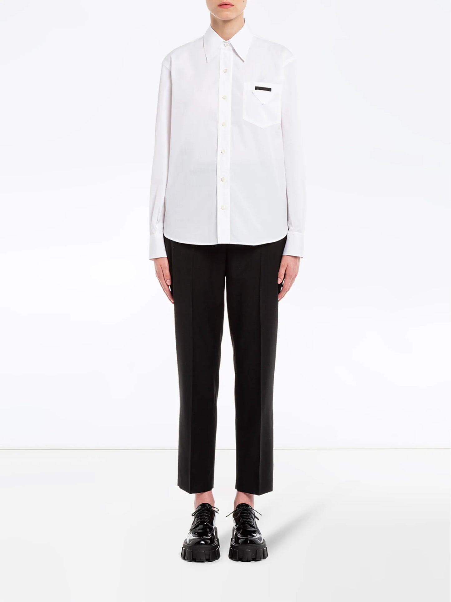 logo-patch buttoned shirt