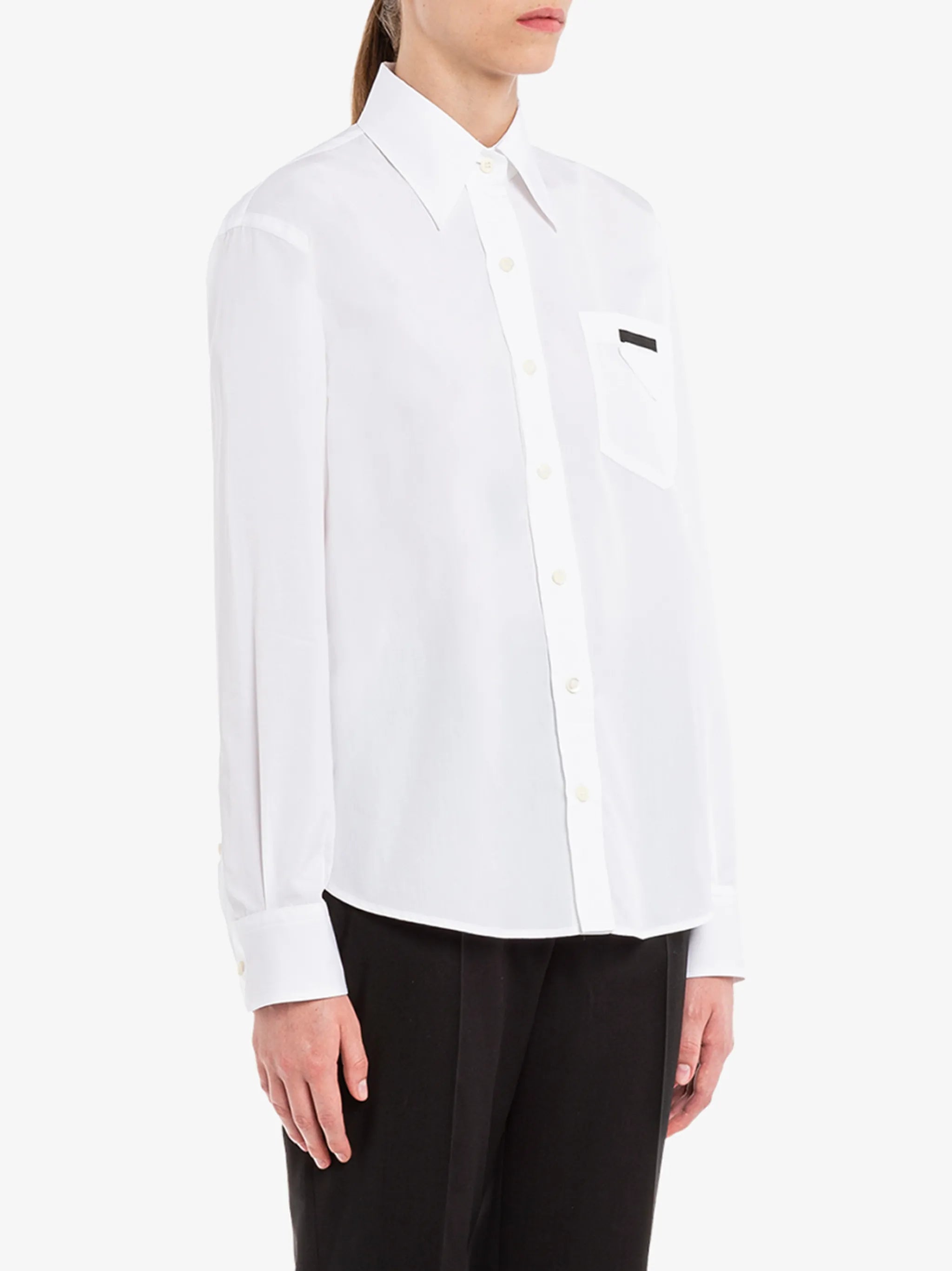 logo-patch buttoned shirt