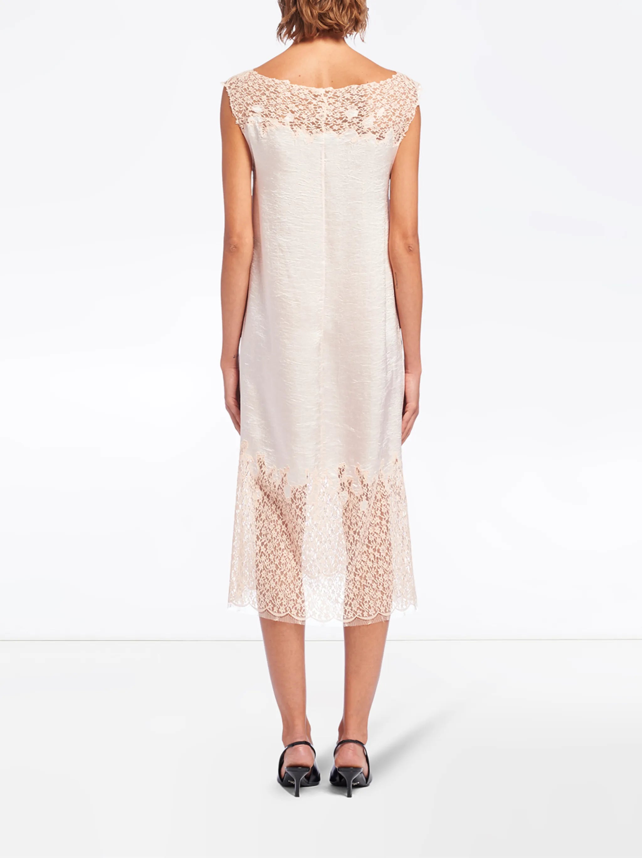 faded floral lace shift dress