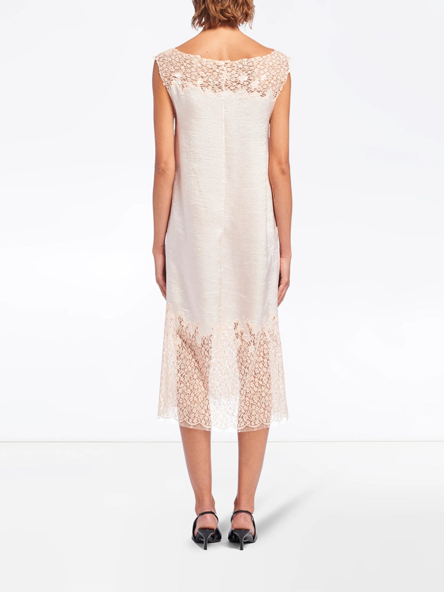 faded floral lace shift dress