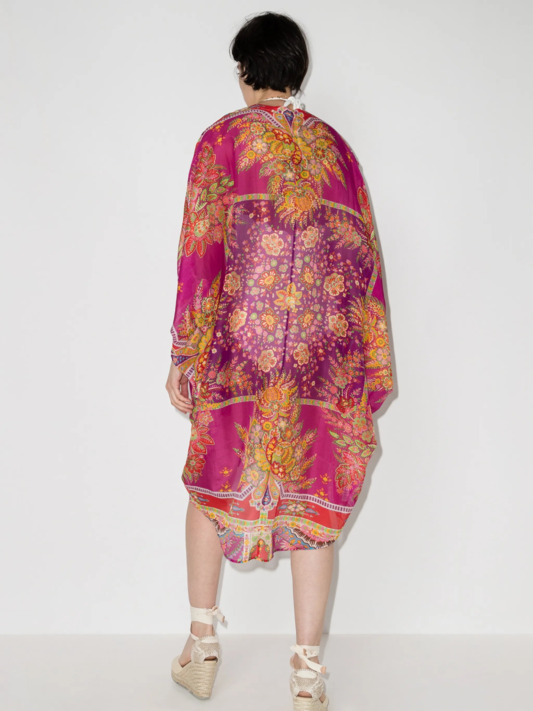 geometric print kaftan dress
