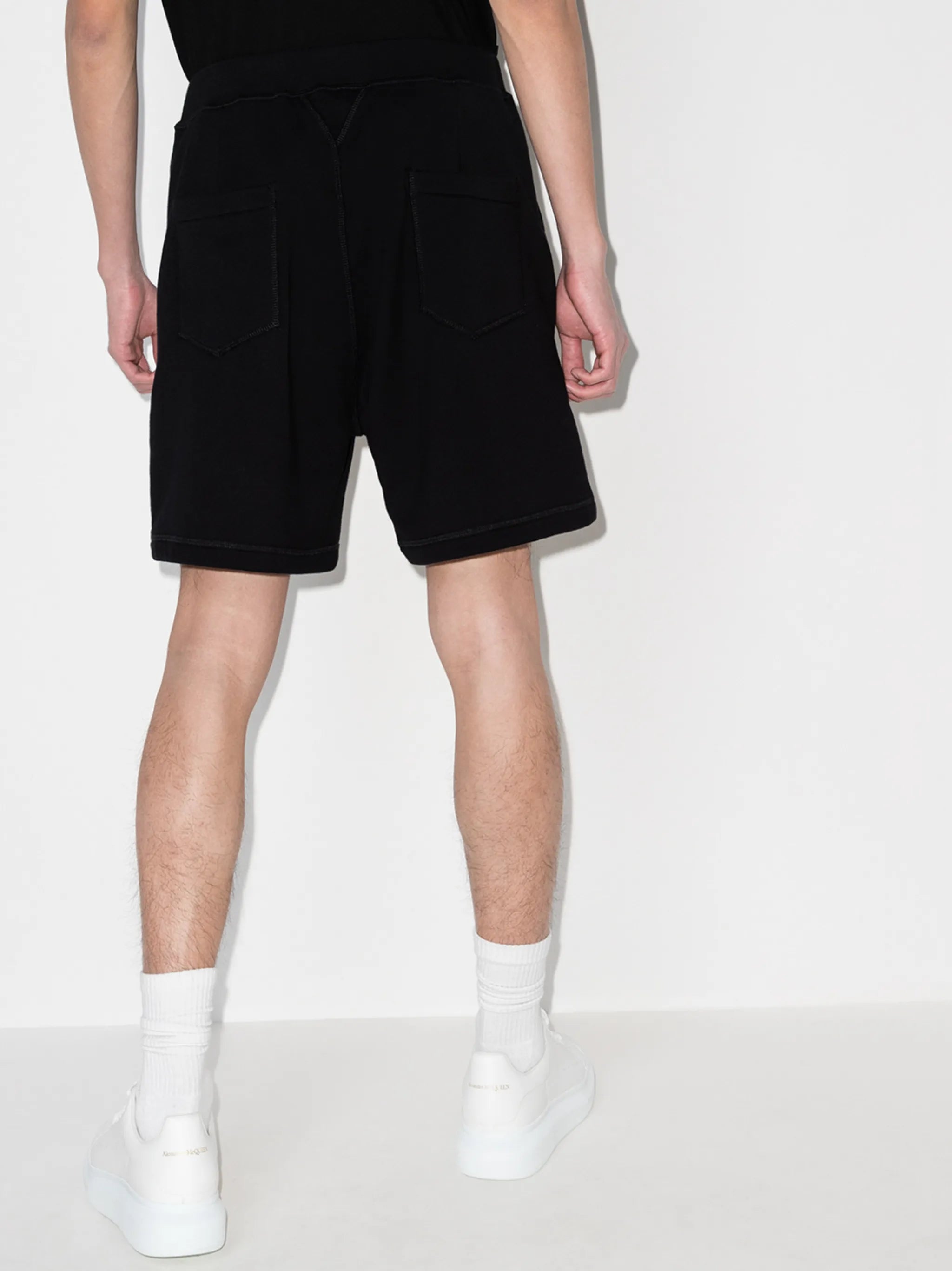 logo print track shorts