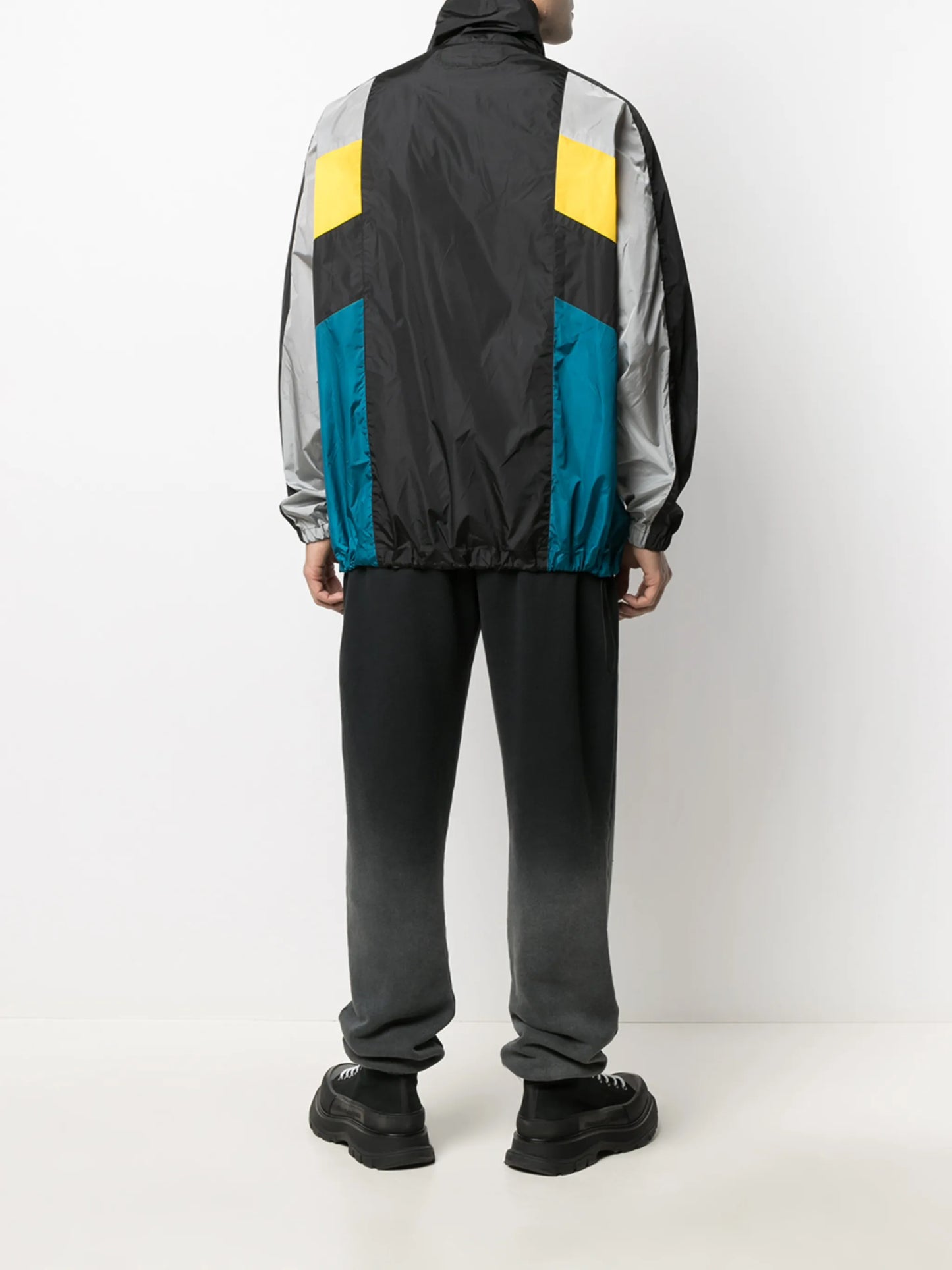 colour-block windbreaker jacket