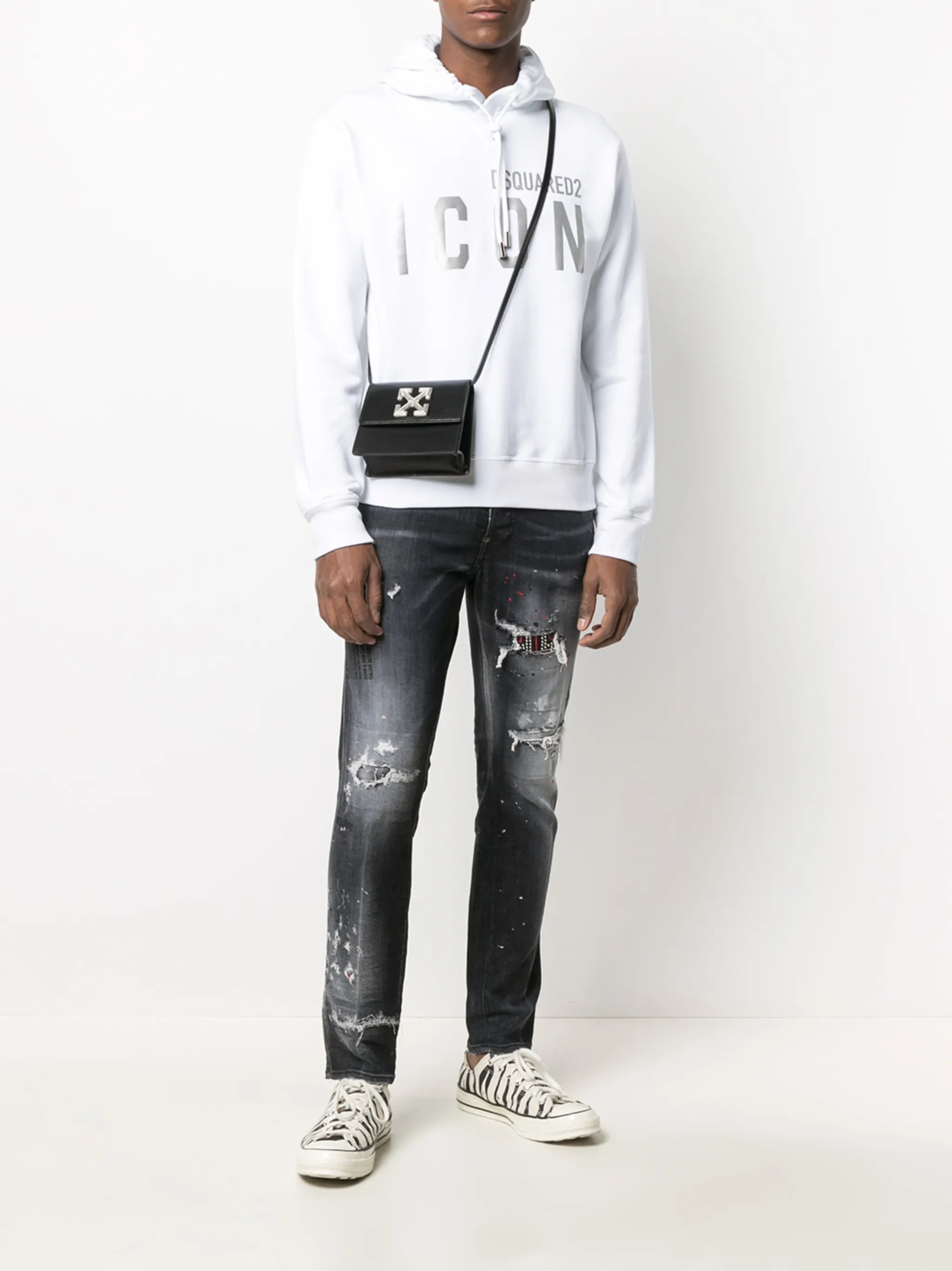 Icon print hoodie