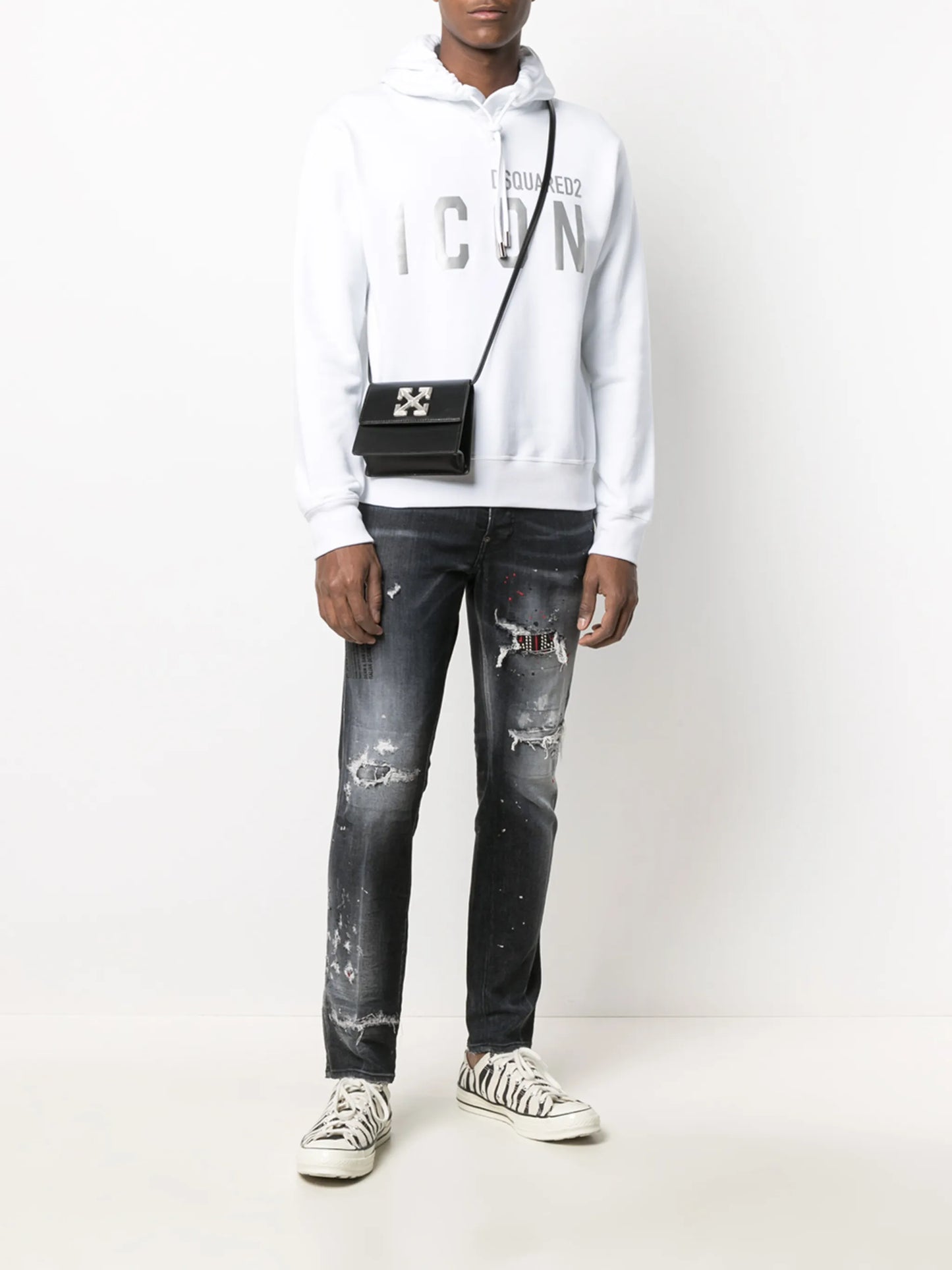 Icon print hoodie
