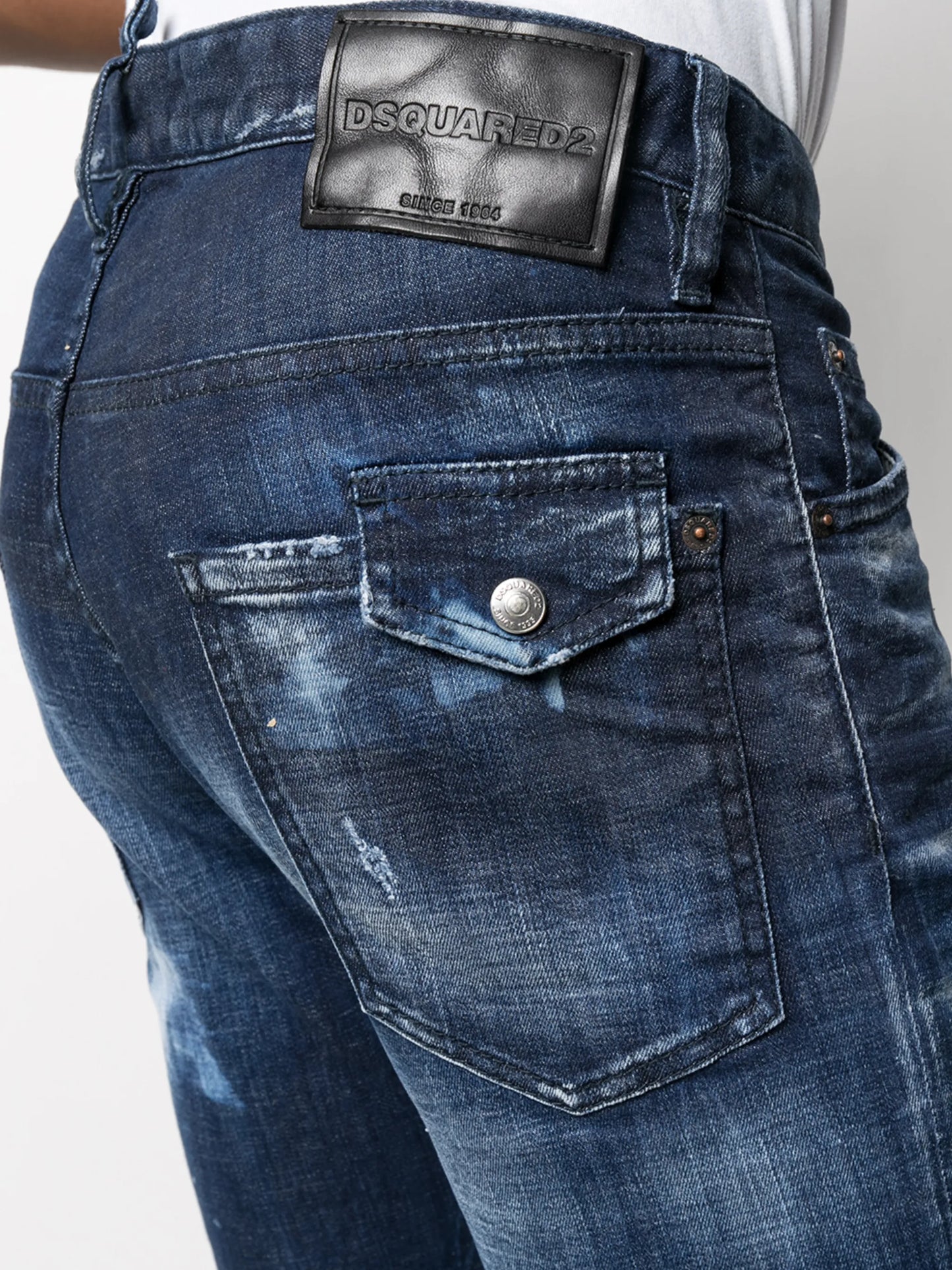 Cool Guy distressed straight-leg jeans