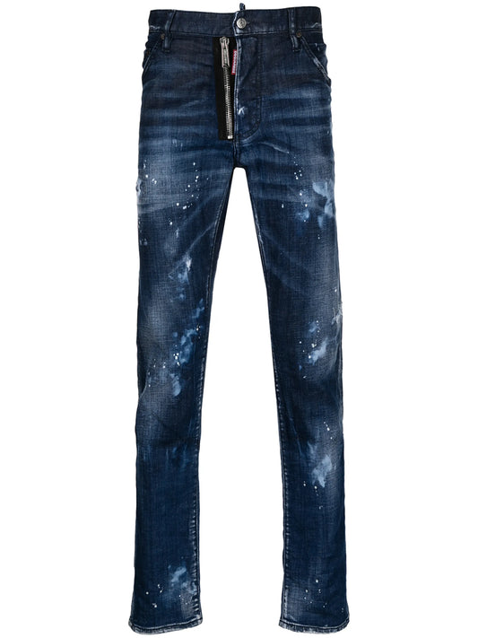 Cool Guy distressed straight-leg jeans