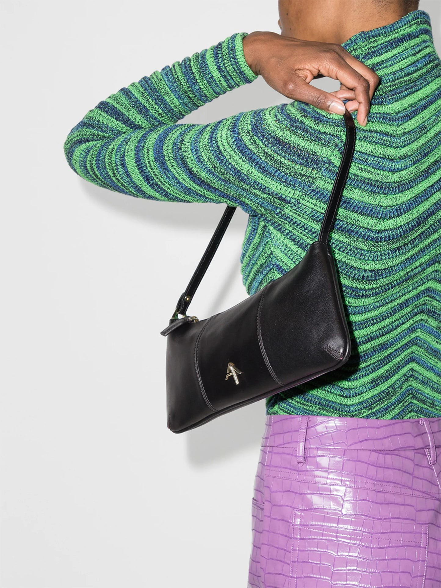 Pita logo-plaque shoulder bag
