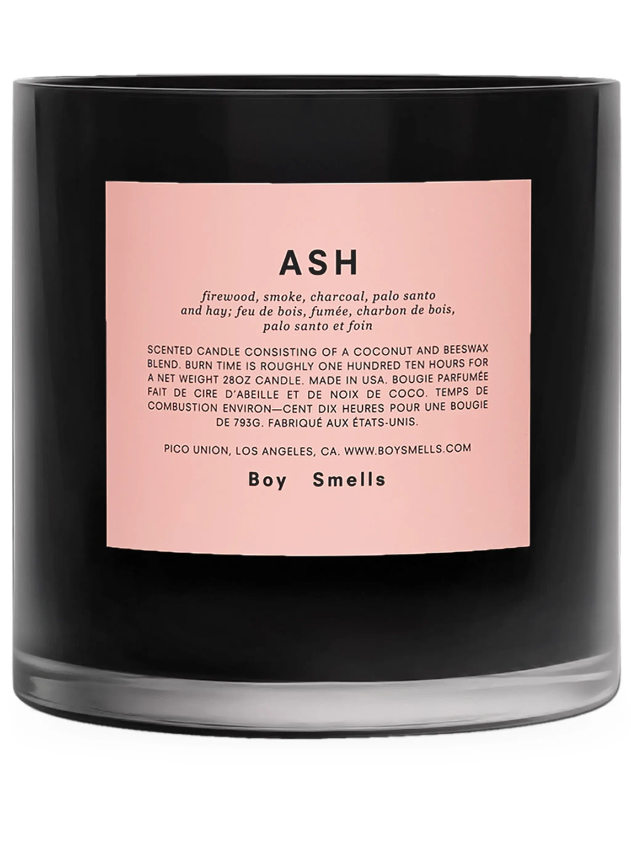 Ash scented candle