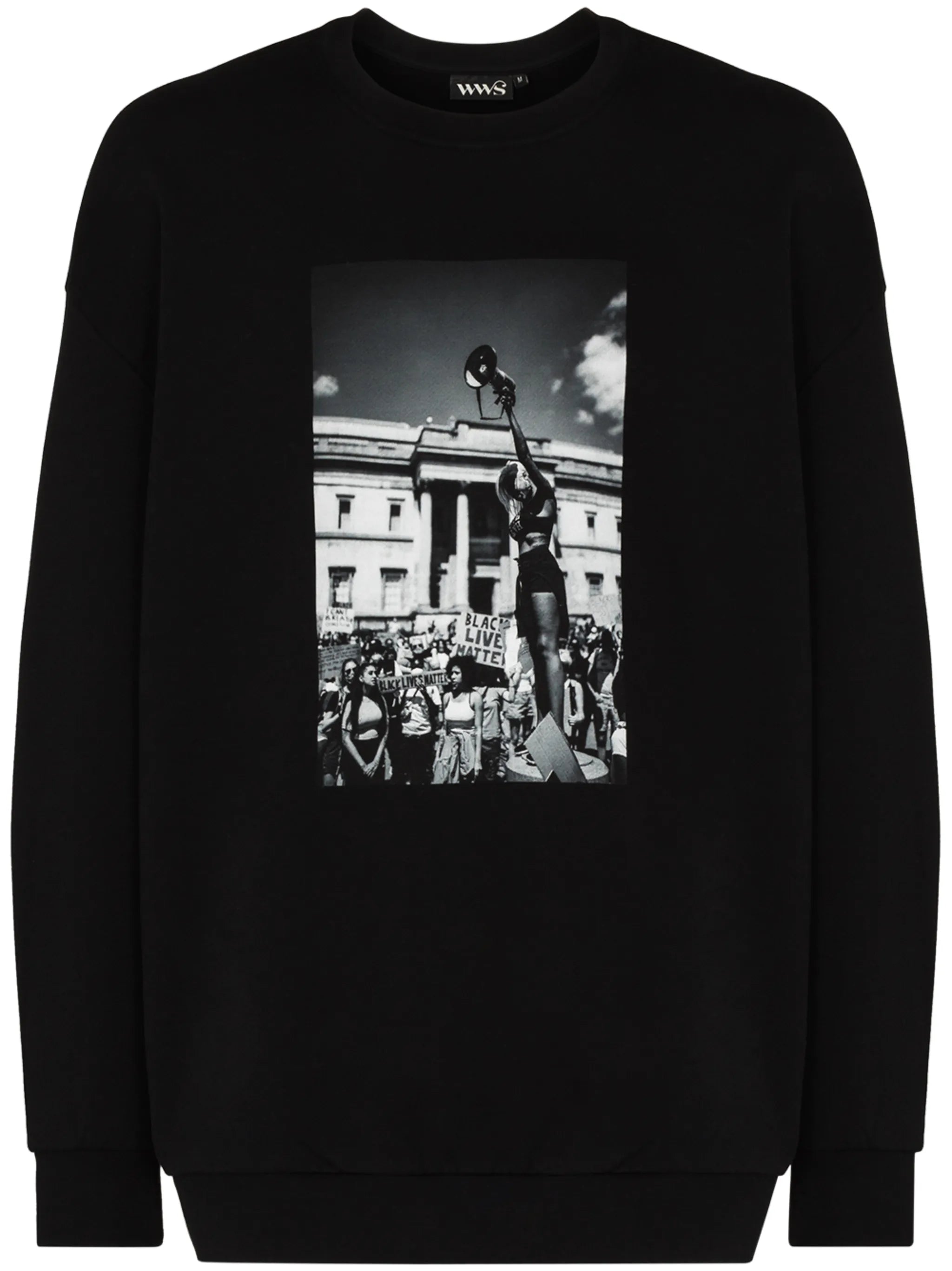 Megaphone photograph-print sweatshirt