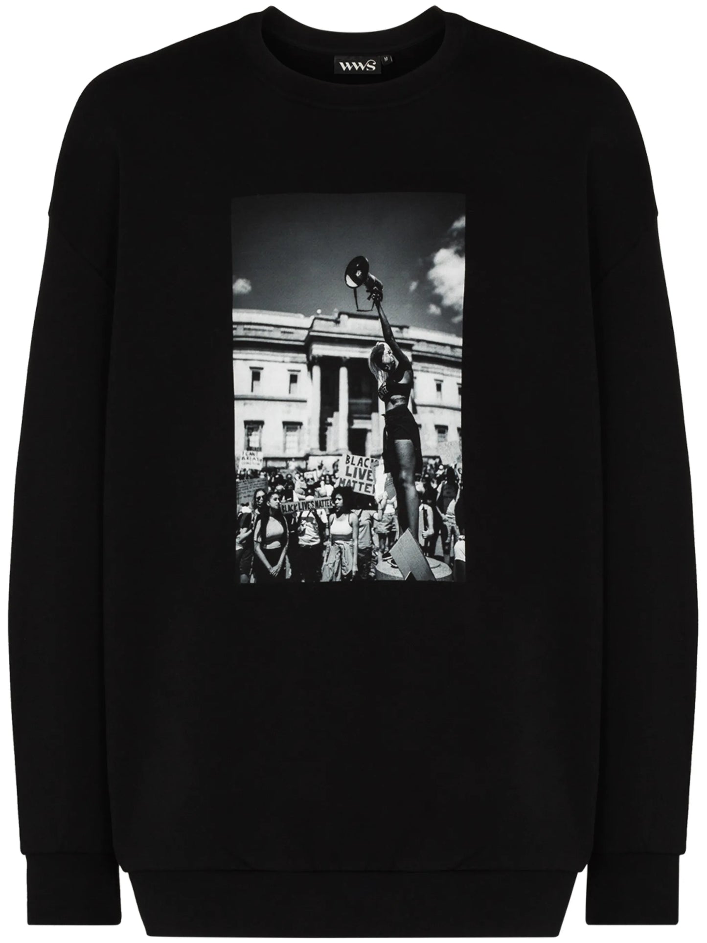Megaphone photograph-print sweatshirt